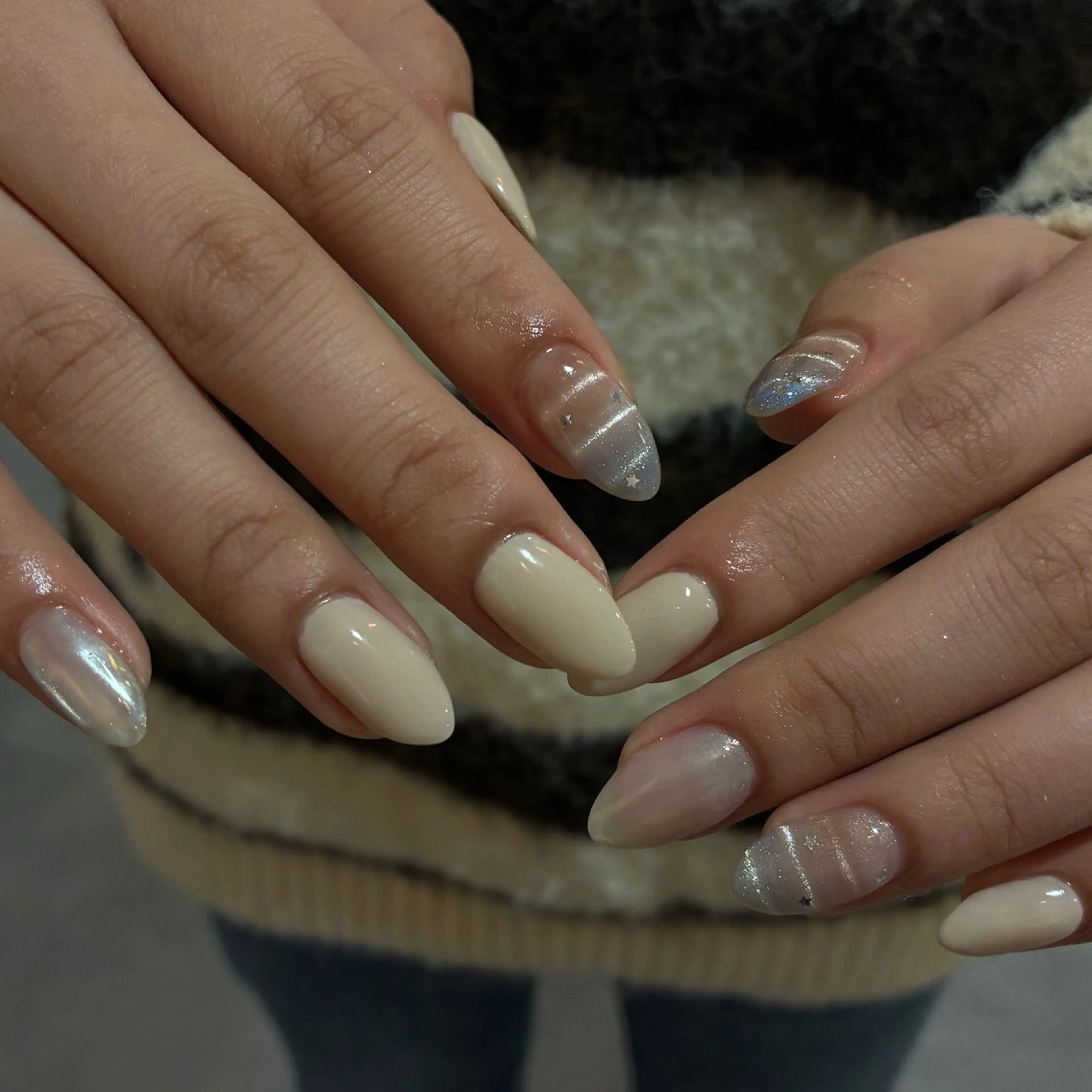 ネイル ボーダー tiffin Sanaのネイルデザイン