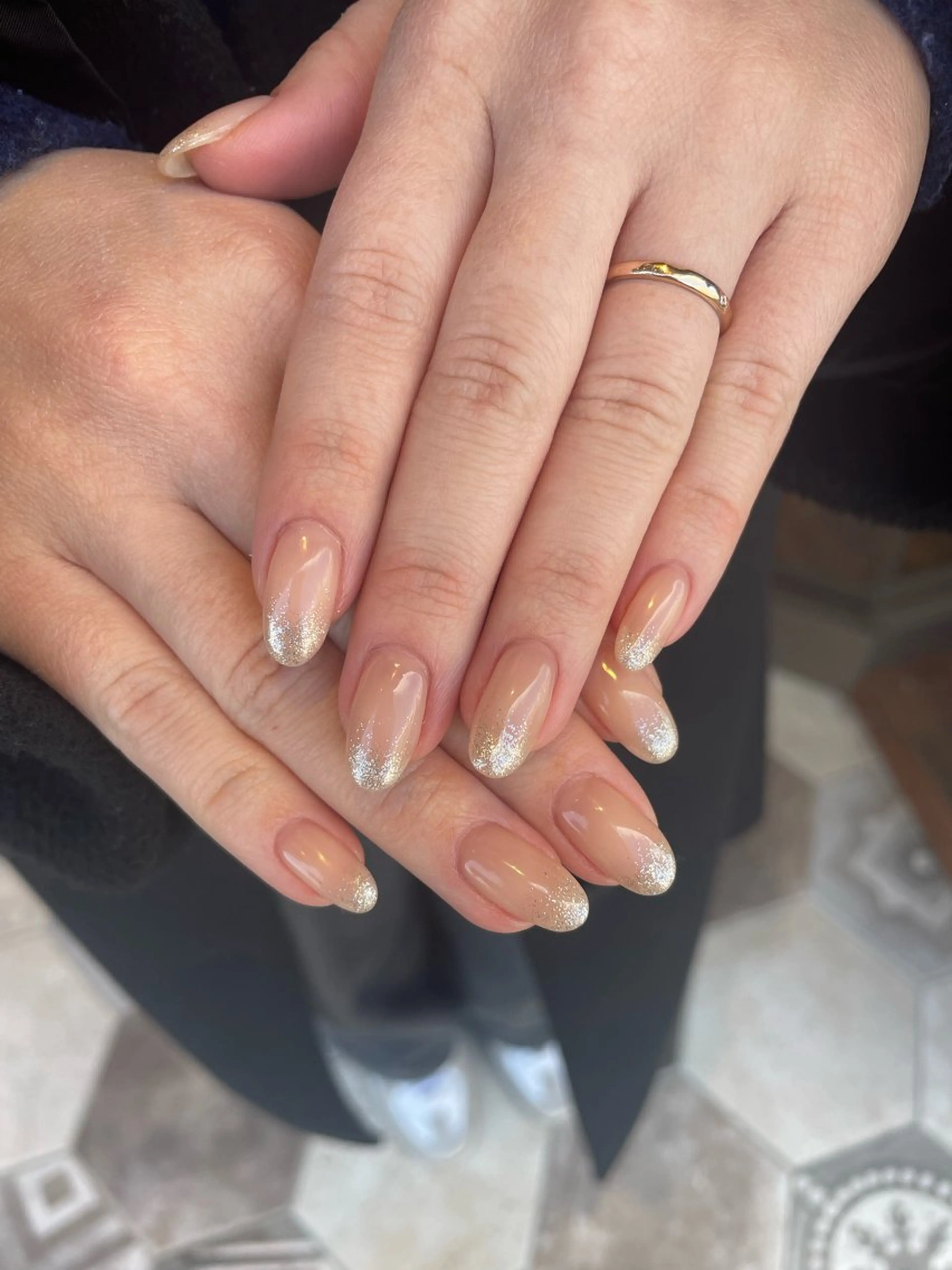 ネイル ラメ(グリッター) ワンカラーネイル DISCO HAIR bello NAILのネイルデザイン