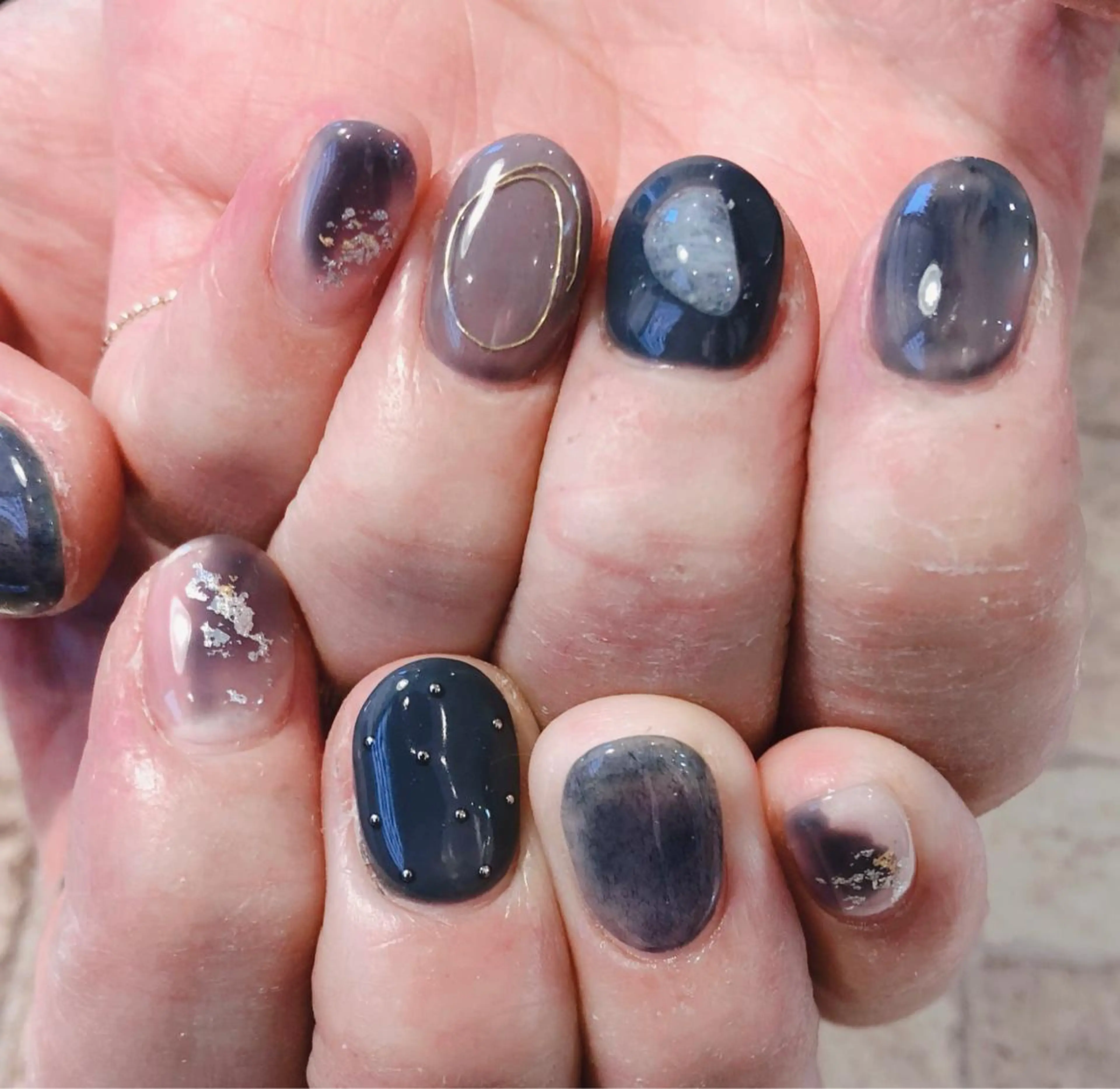 ネイル ニュアンスネイル シンプルネイル shelf所属・shelf ⭐︎のネイルデザイン