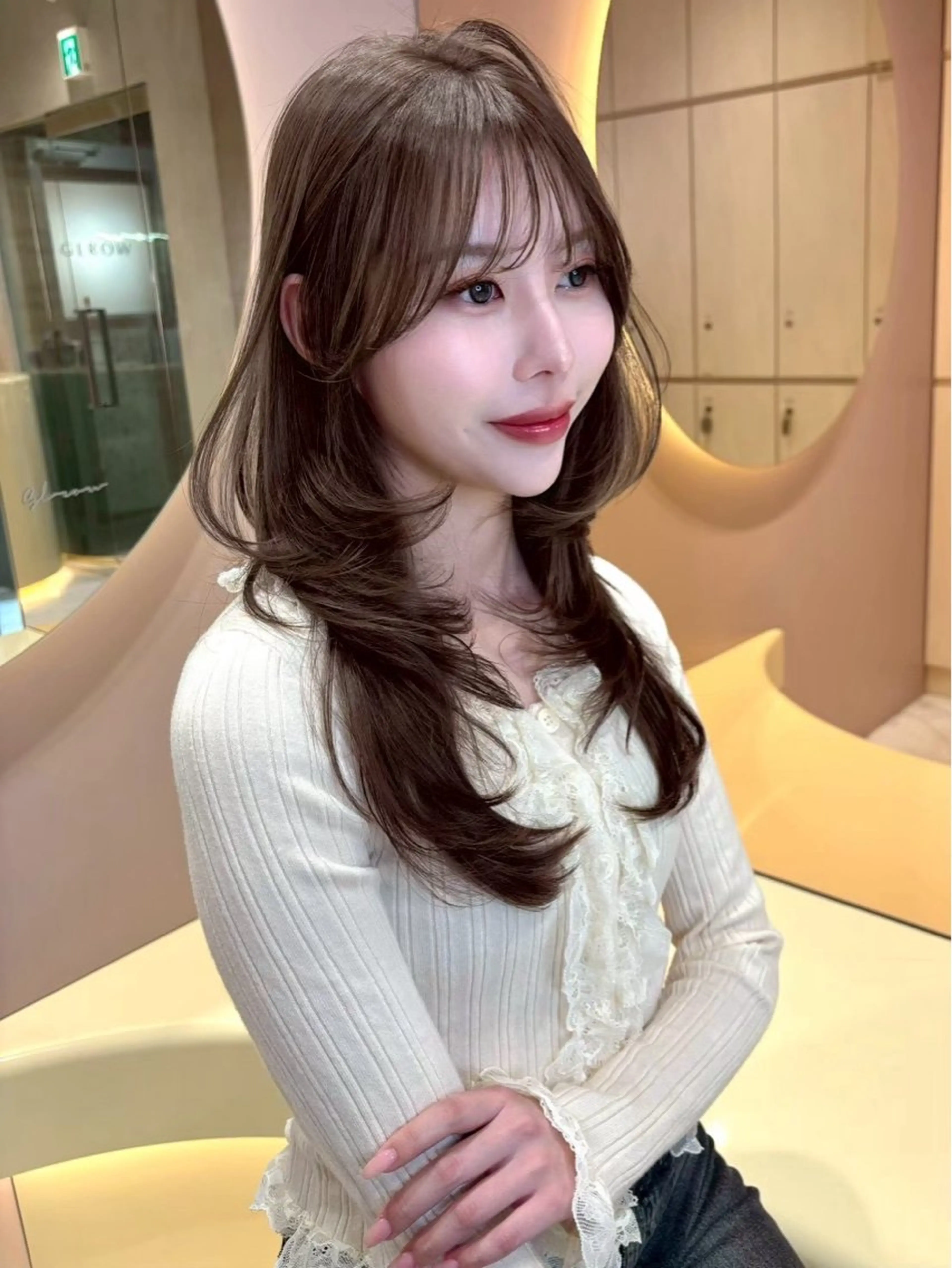 カラー ヘアカラー 透明感カラー🌱‬‪ 結衣のヘアスタイル