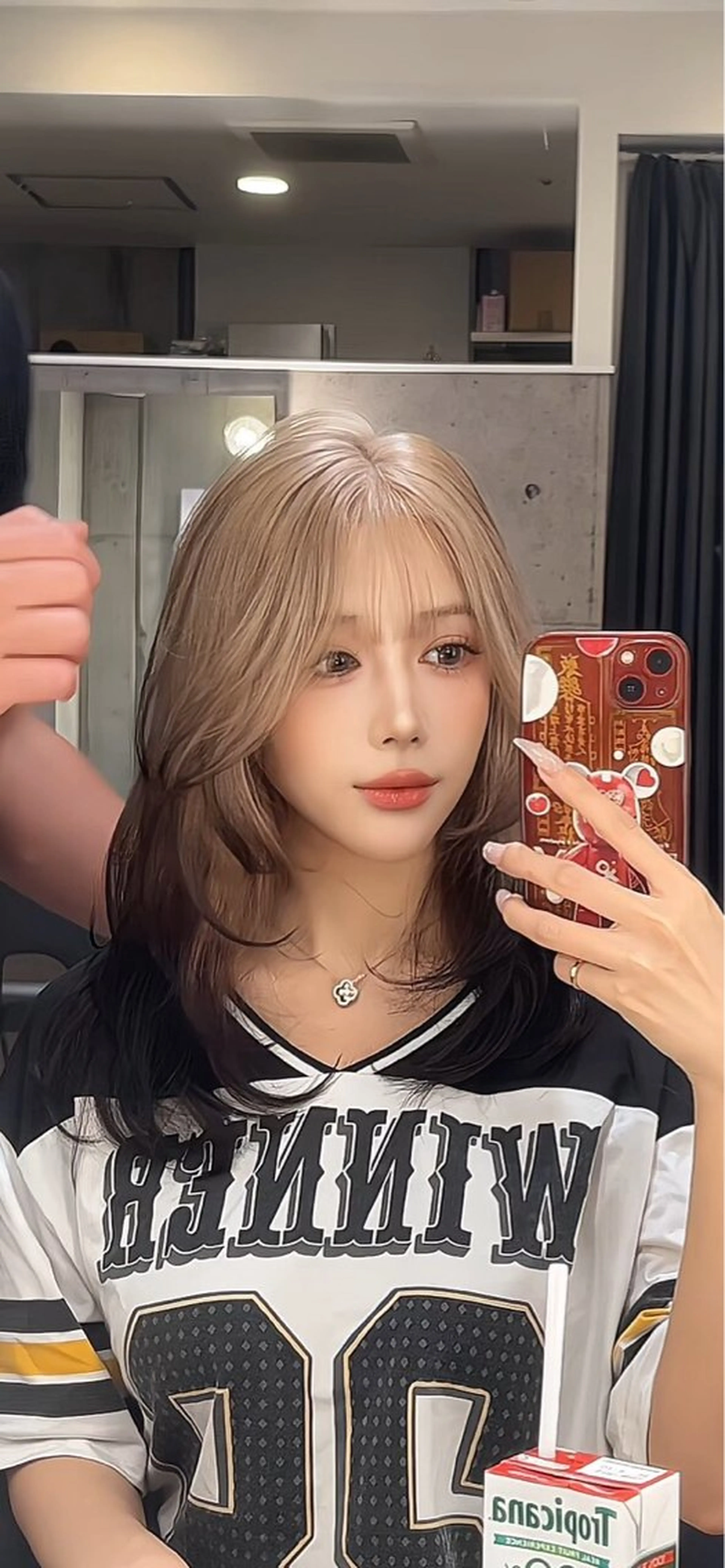 セミロング カラー 髪質改善 Noe心斎橋店のヘアスタイル