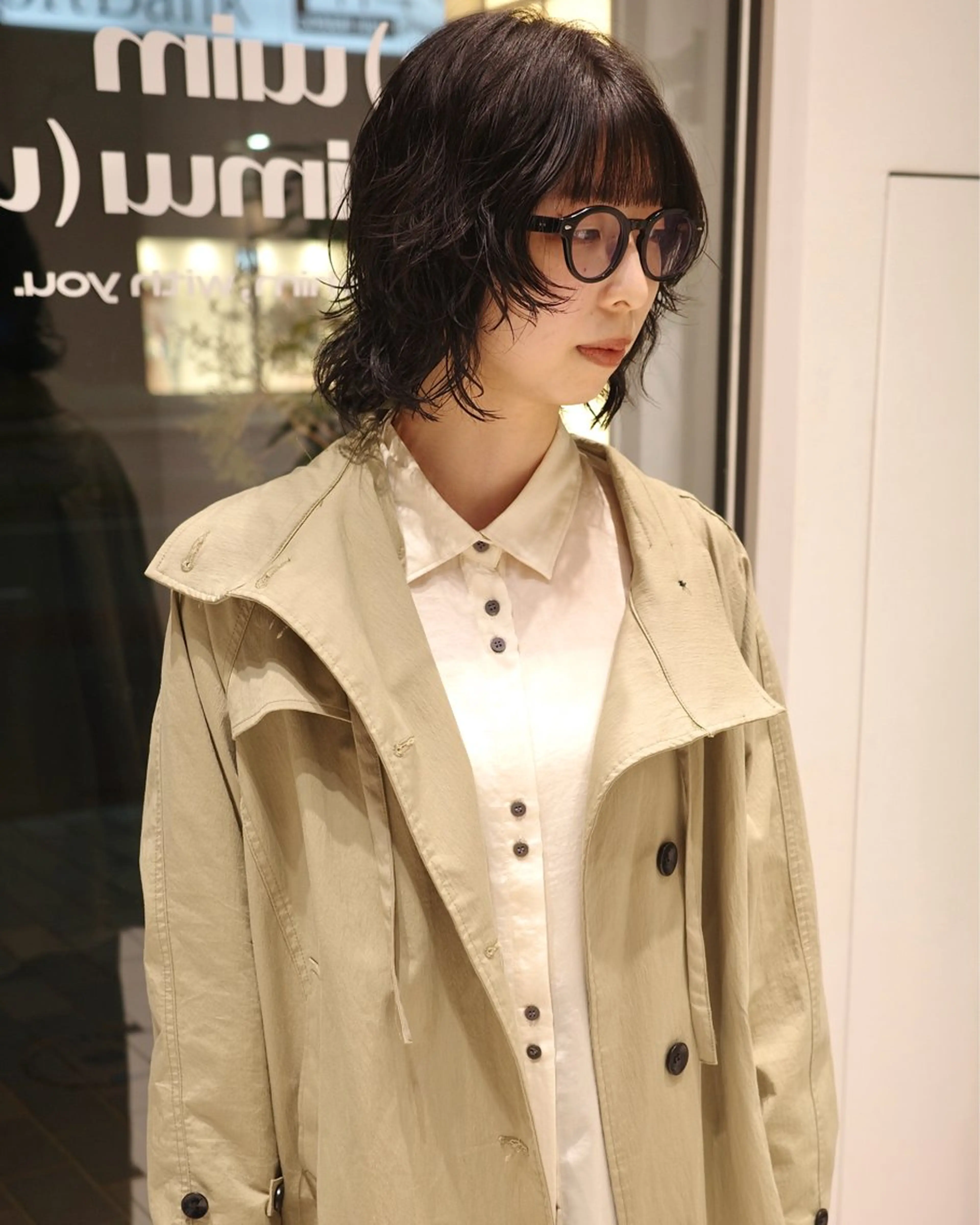 ショート パーマ ショートレイヤー レイヤーカット ショートヘア ウルフカット カット パーマ トリートメント (h)wim ウィムのヘアスタイル