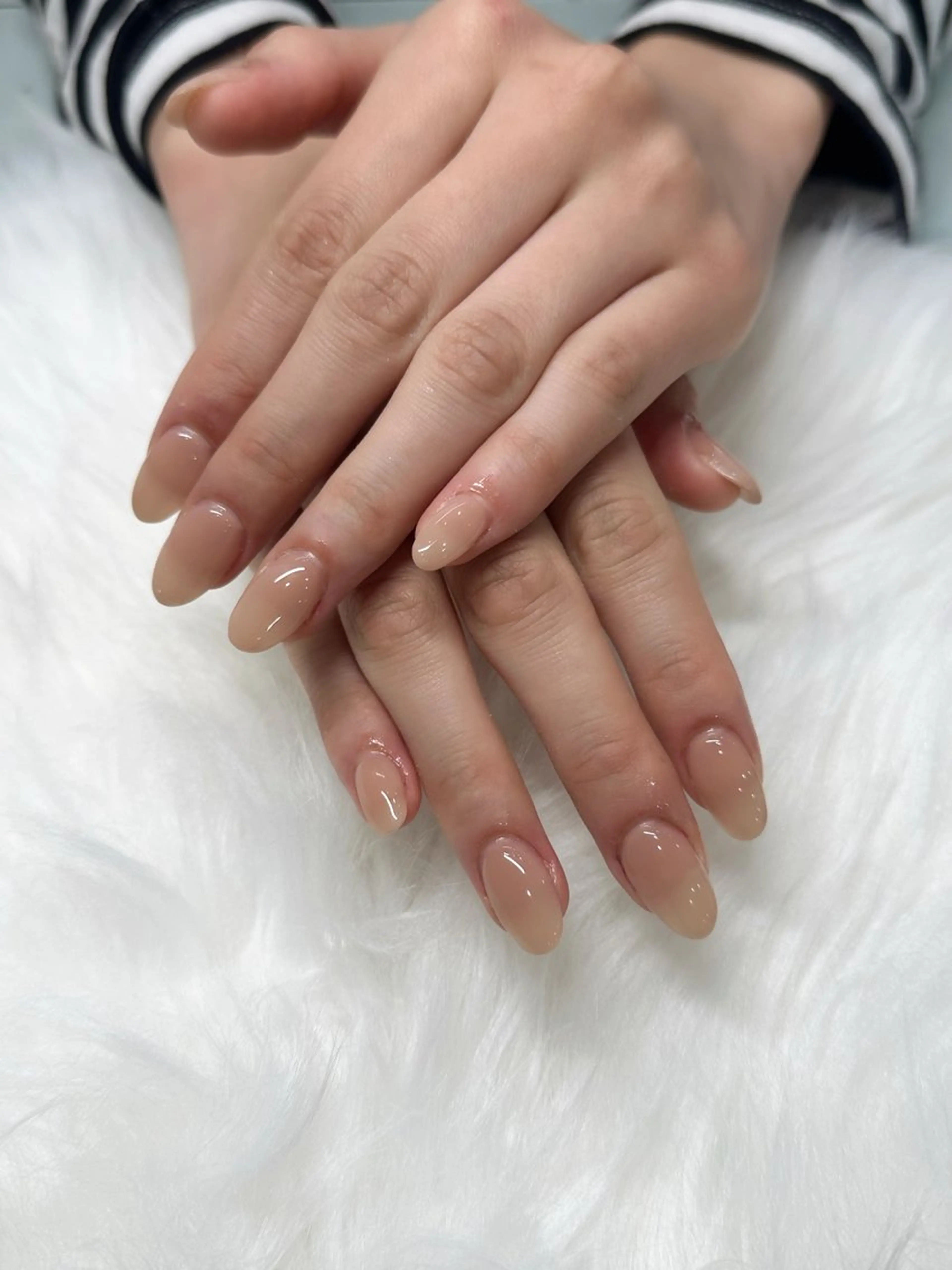 ネイル 長さ出し ワンカラーネイル 冨山 きくののネイルデザイン