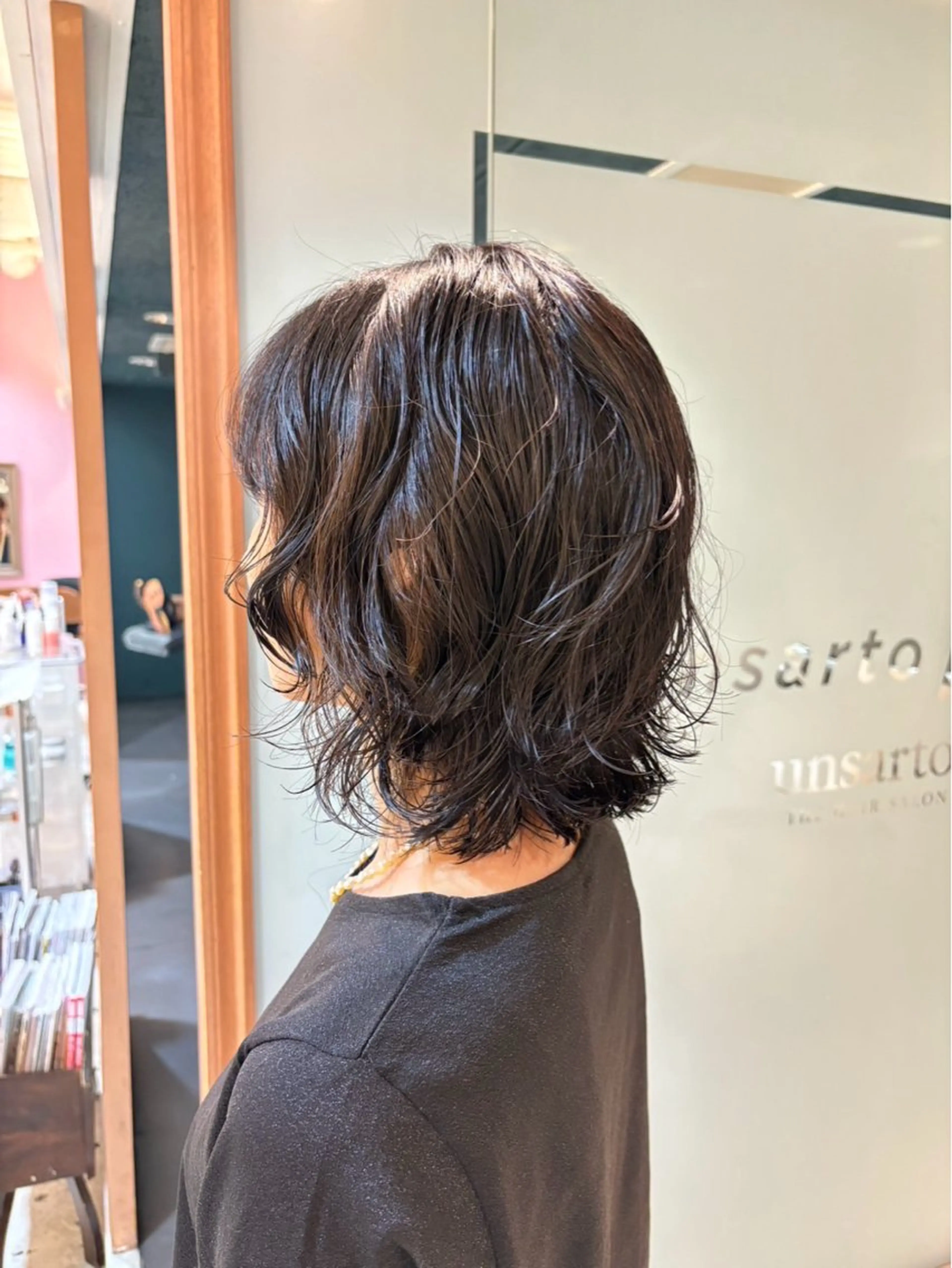 ミディアム なつき🌱ボブ 🤎レイヤーボブのヘアスタイル