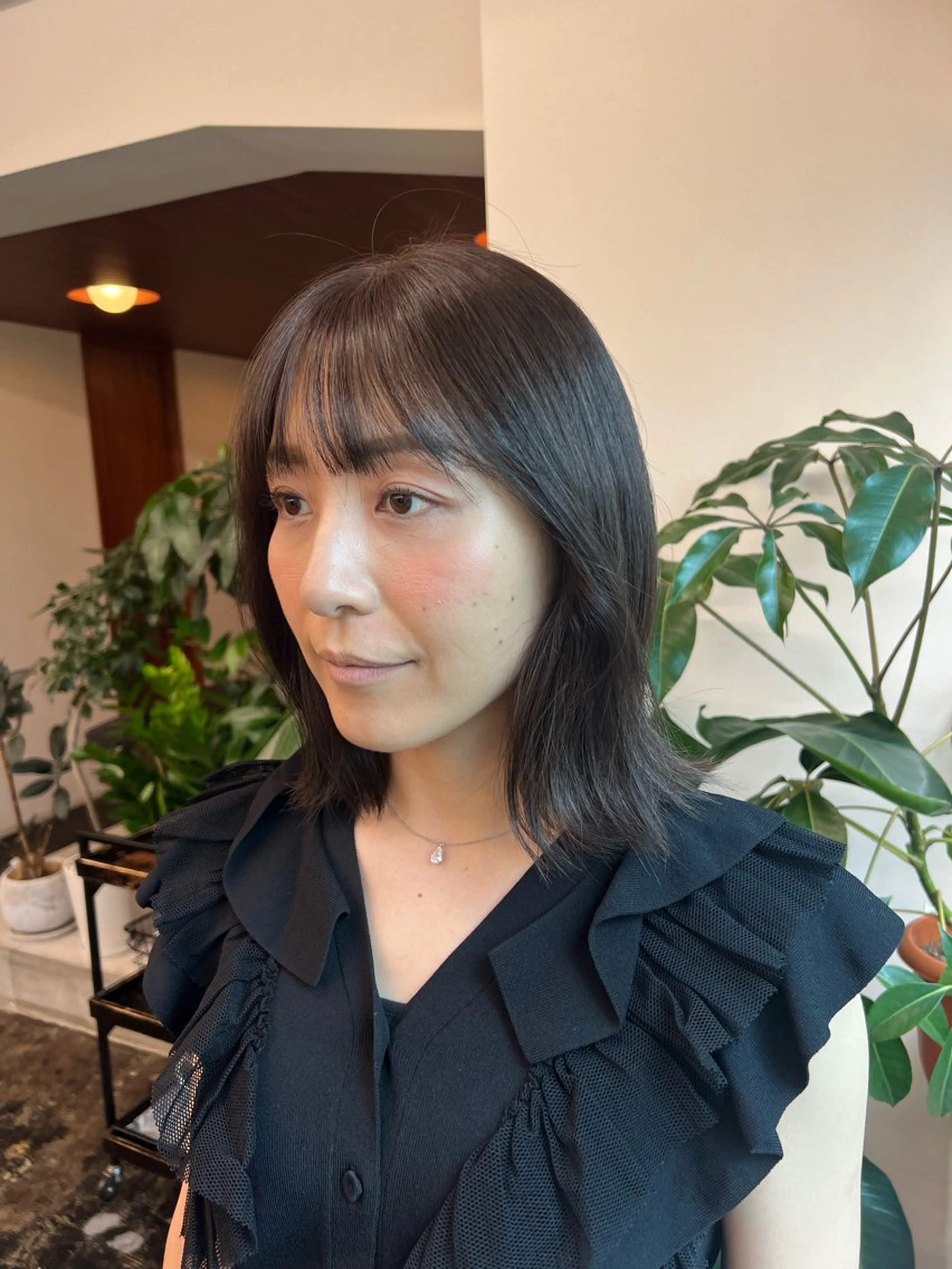 ミディアム カラー ヘアカラー ミディアムレイヤー/ 艶カラー🎀　emiのヘアスタイル