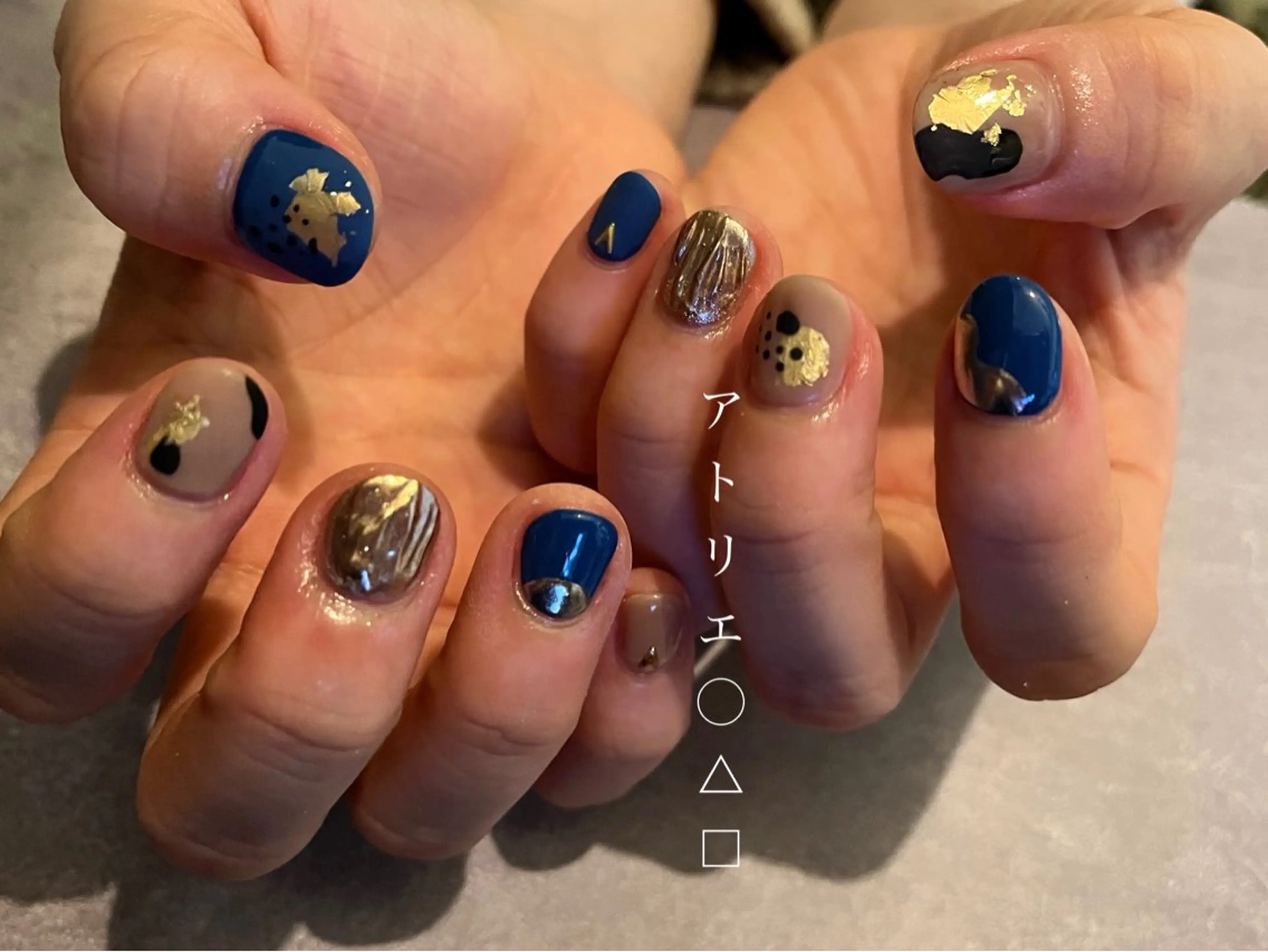 ネイル 卒業式 ハンドネイル アトリエ ○△□のネイルデザイン