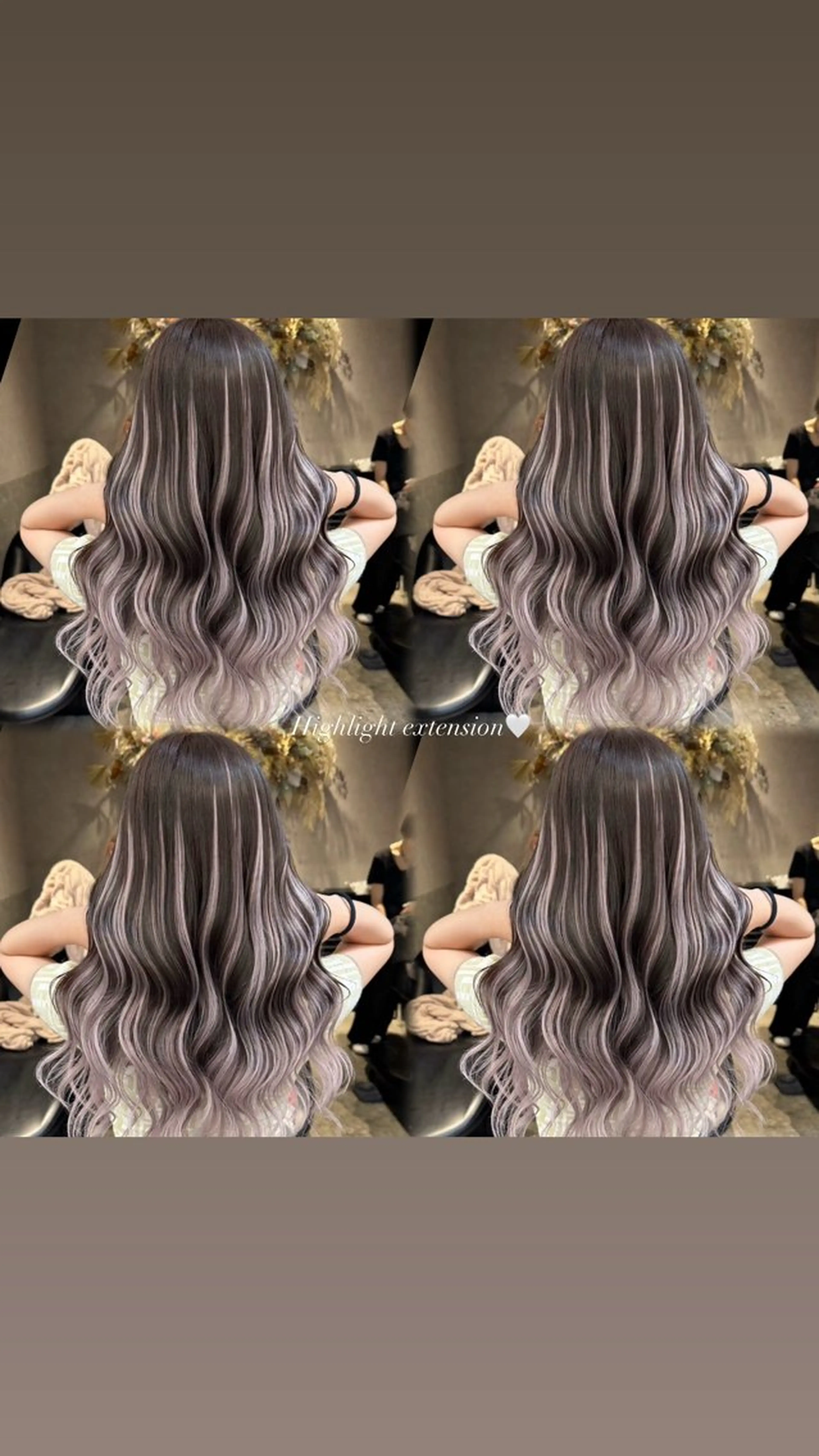 ロング 縮毛矯正 ヘアカラー 璃 音のヘアスタイル