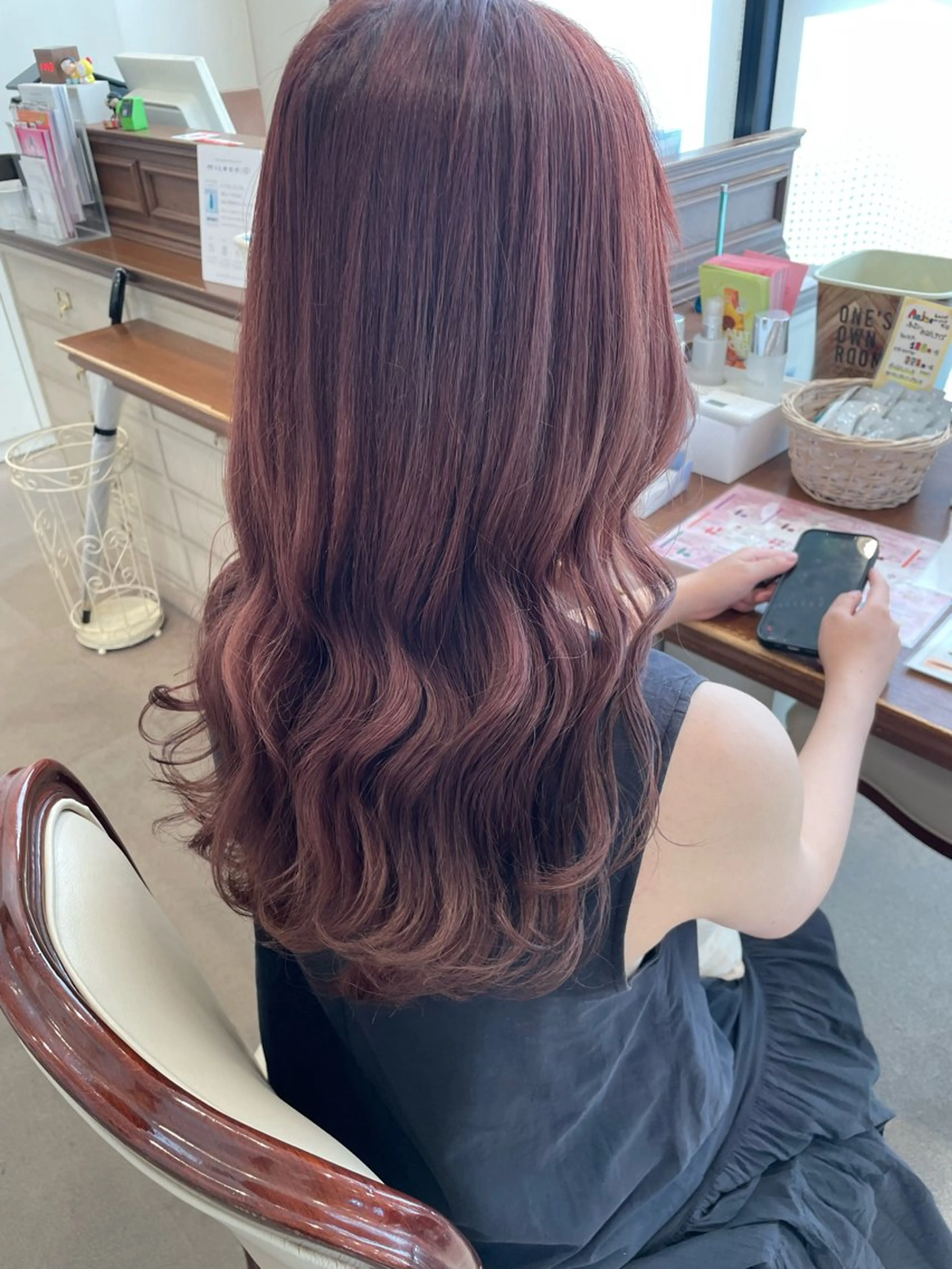 ロング カラー ブラウンカラー ピンクカラー ピンクブラウン ヘアカラー 🍪ﾖｼｲﾊﾙﾈ🍪 ﾗﾍﾞﾝﾀﾞｰｶﾗｰのヘアスタイル