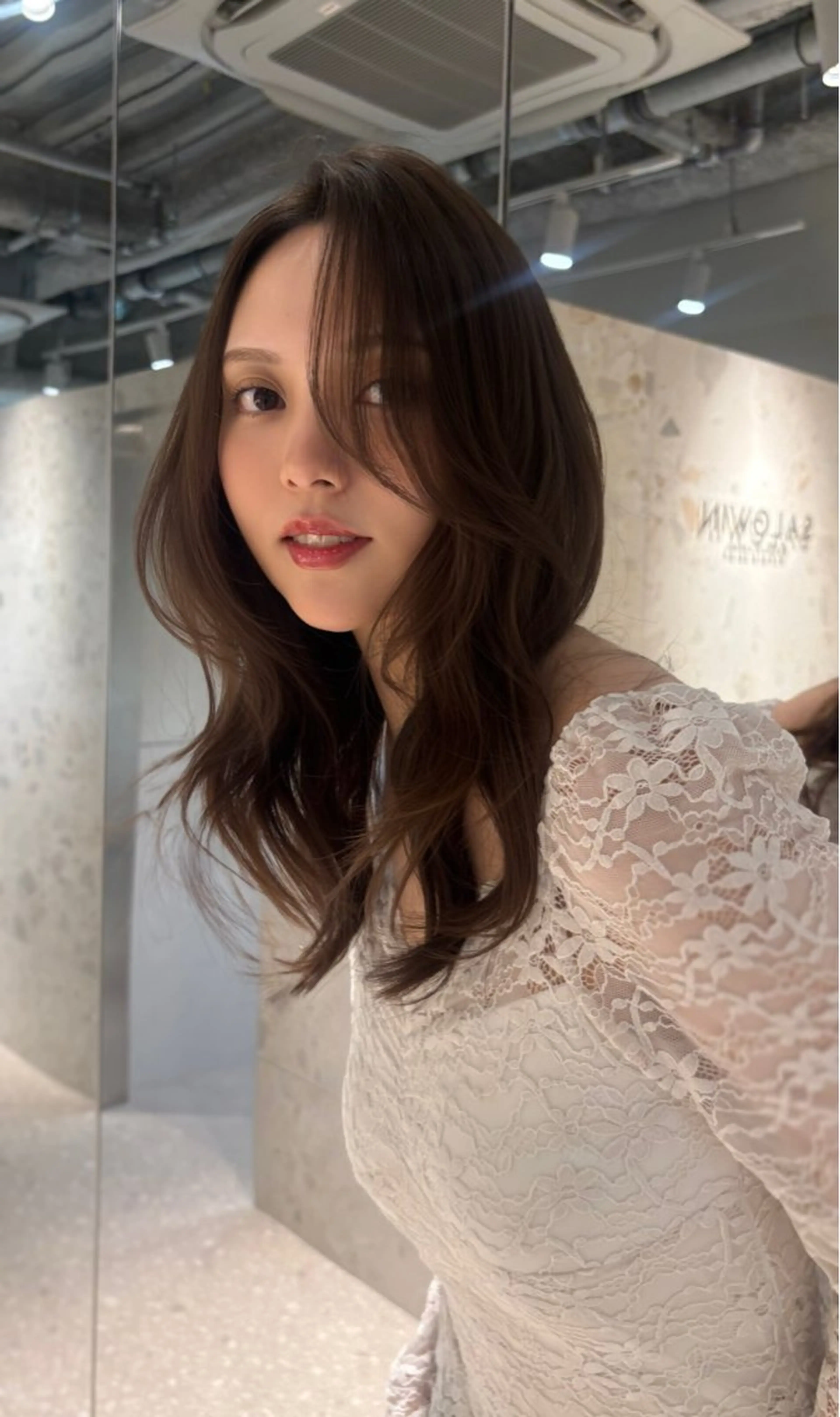 セミロング カラー 縮毛矯正 トリートメント 透明感color / 韓国 /KANAのヘアスタイル