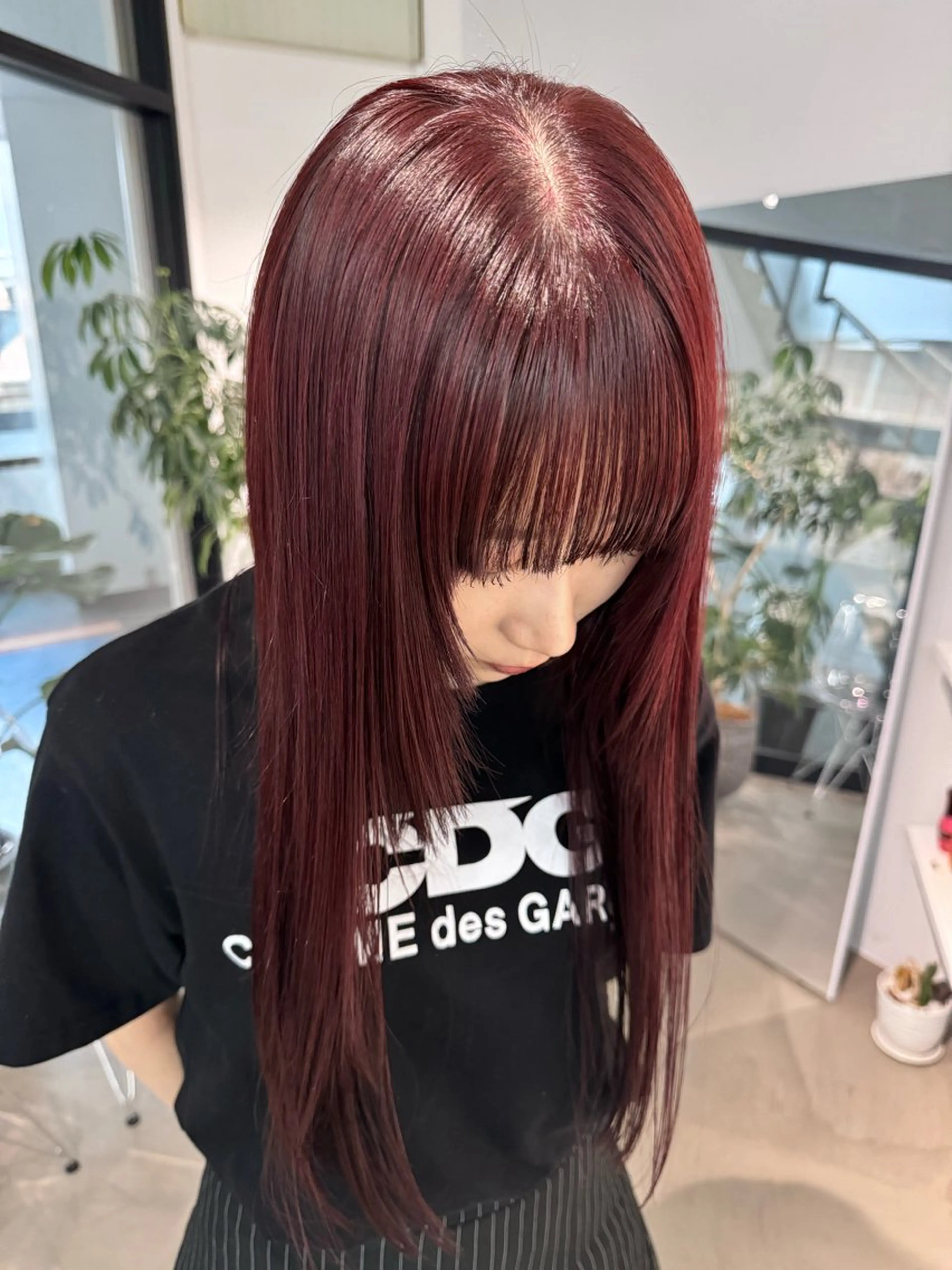 【ジューシーな暖色おすすめ🍒👩🏻‍🦰🎀】ブリーチなしダブルカラー＋超音波トリートメントの写真