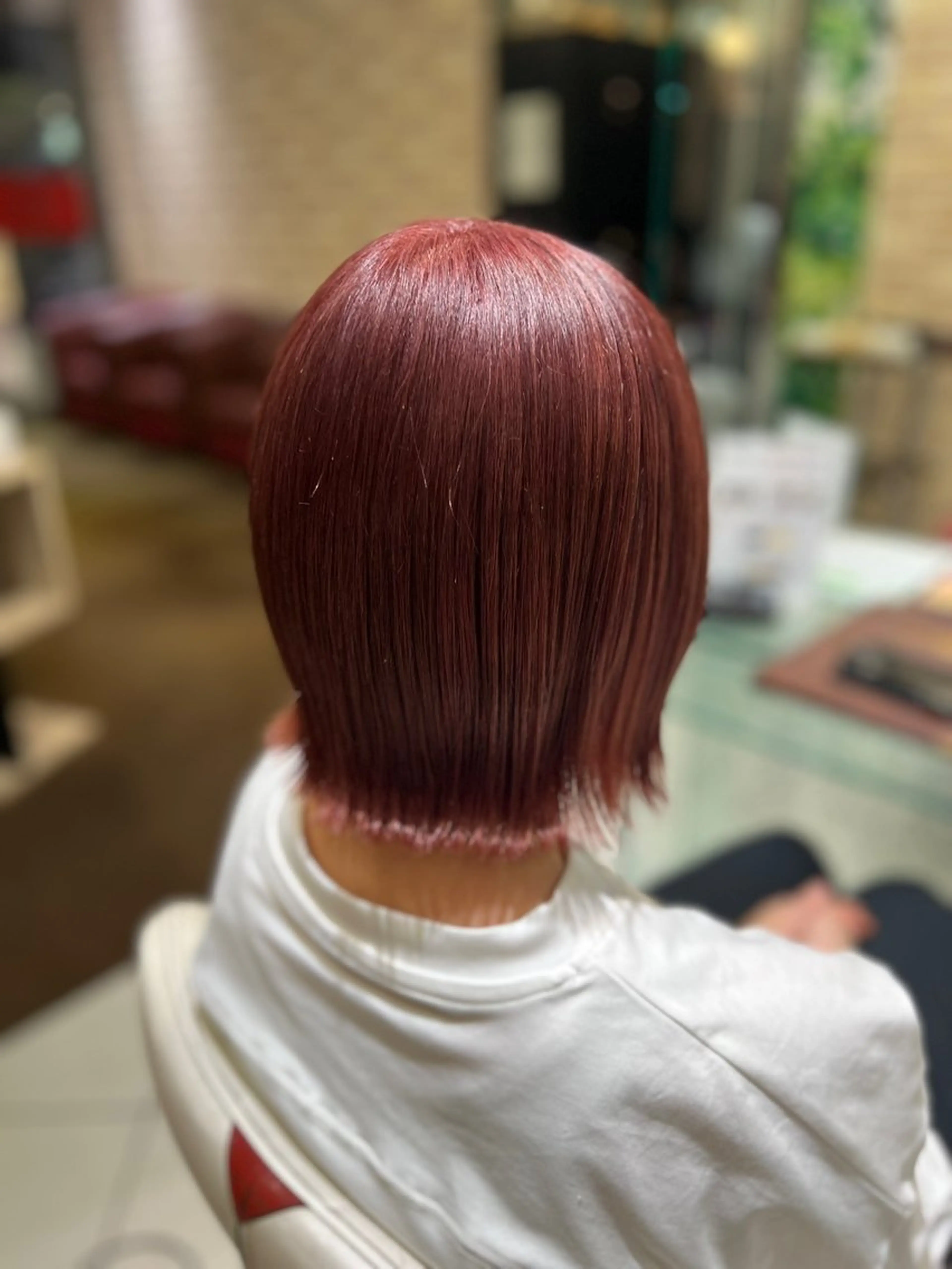 ショート ボブ ハイライト 髪質改善 韓国風ヘア レイヤーカット ボブ/ハイトーン髪質 改善/越谷✨クラモチのヘアスタイル