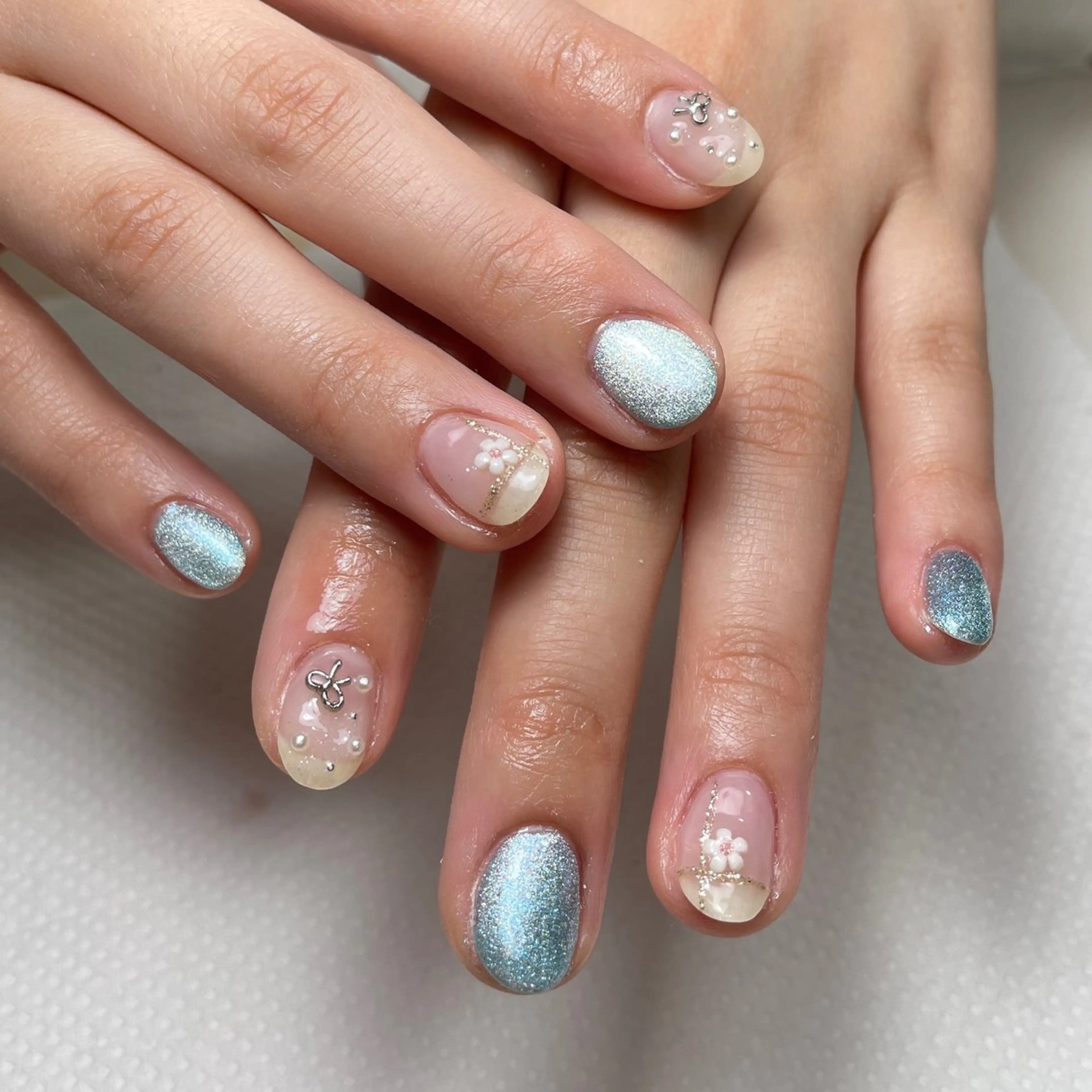 ネイル アートネイル フレンチネイル ジェルネイル グラデーション 韓国ネイル ハンドネイル 久保田 マリコのネイルデザイン