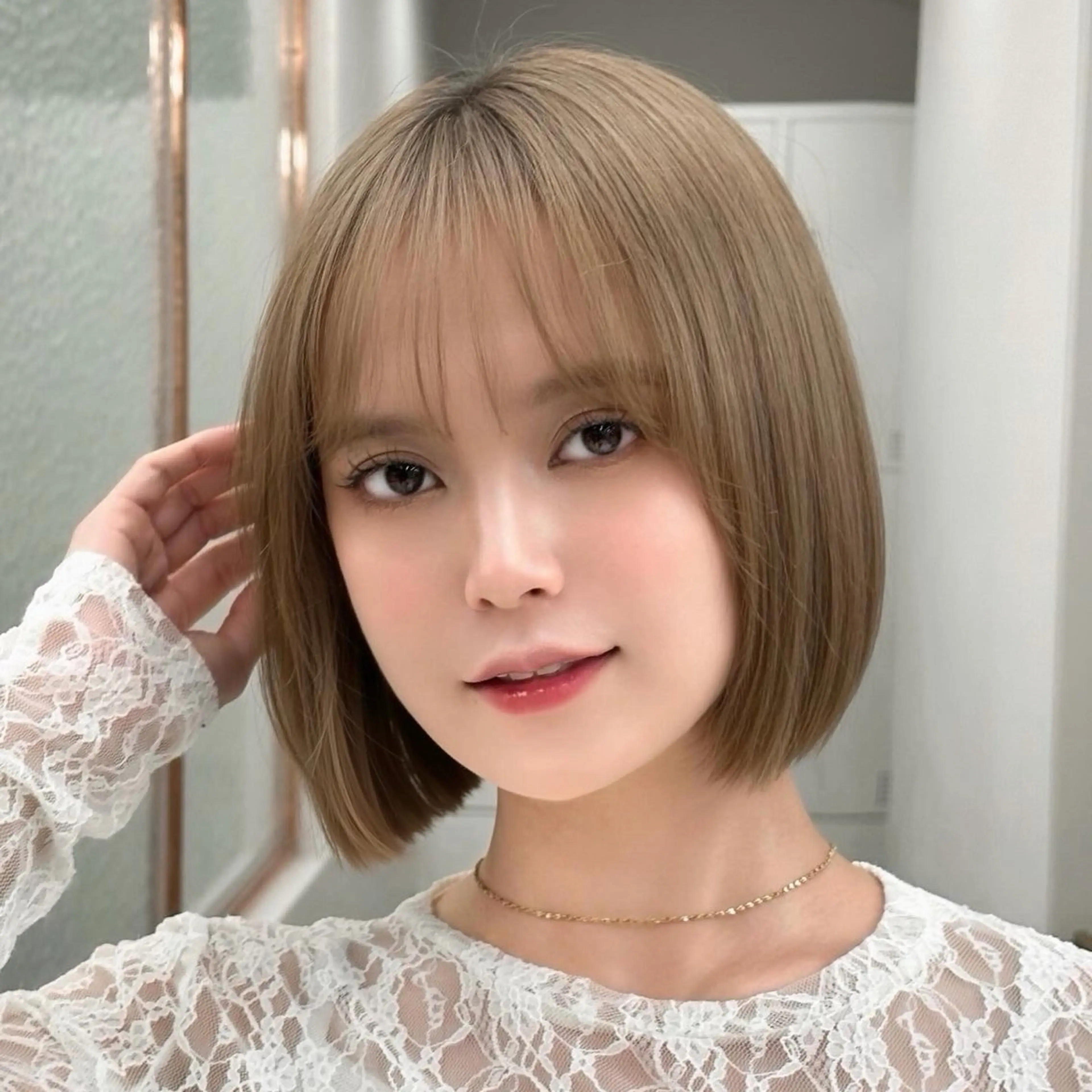 ショート ボブ ボブ/透明感 カラー ໒꒱⋆꙳‬ゆいなのヘアスタイル