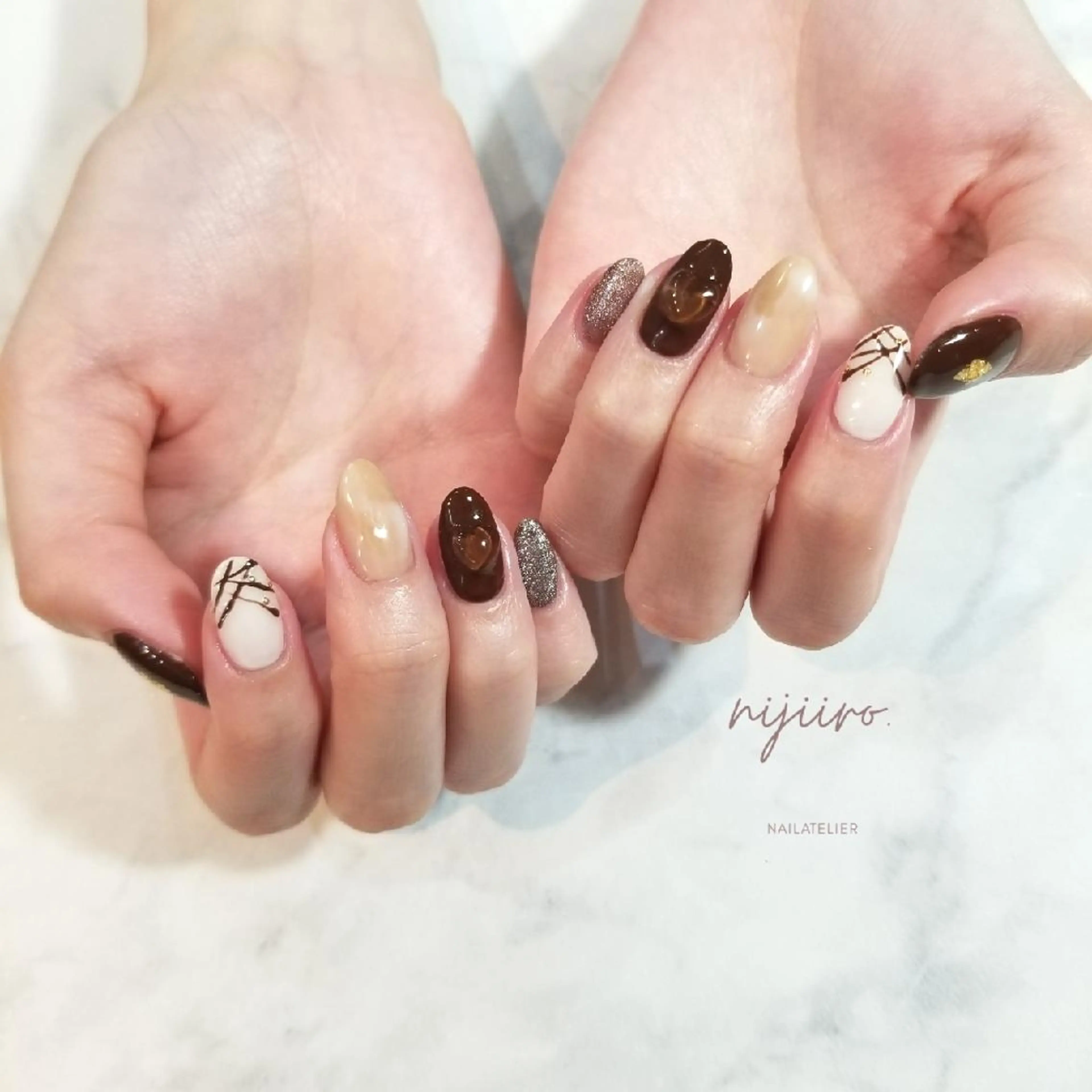 ネイル ハンドネイル nijiiro🌈 サトウのネイルデザイン