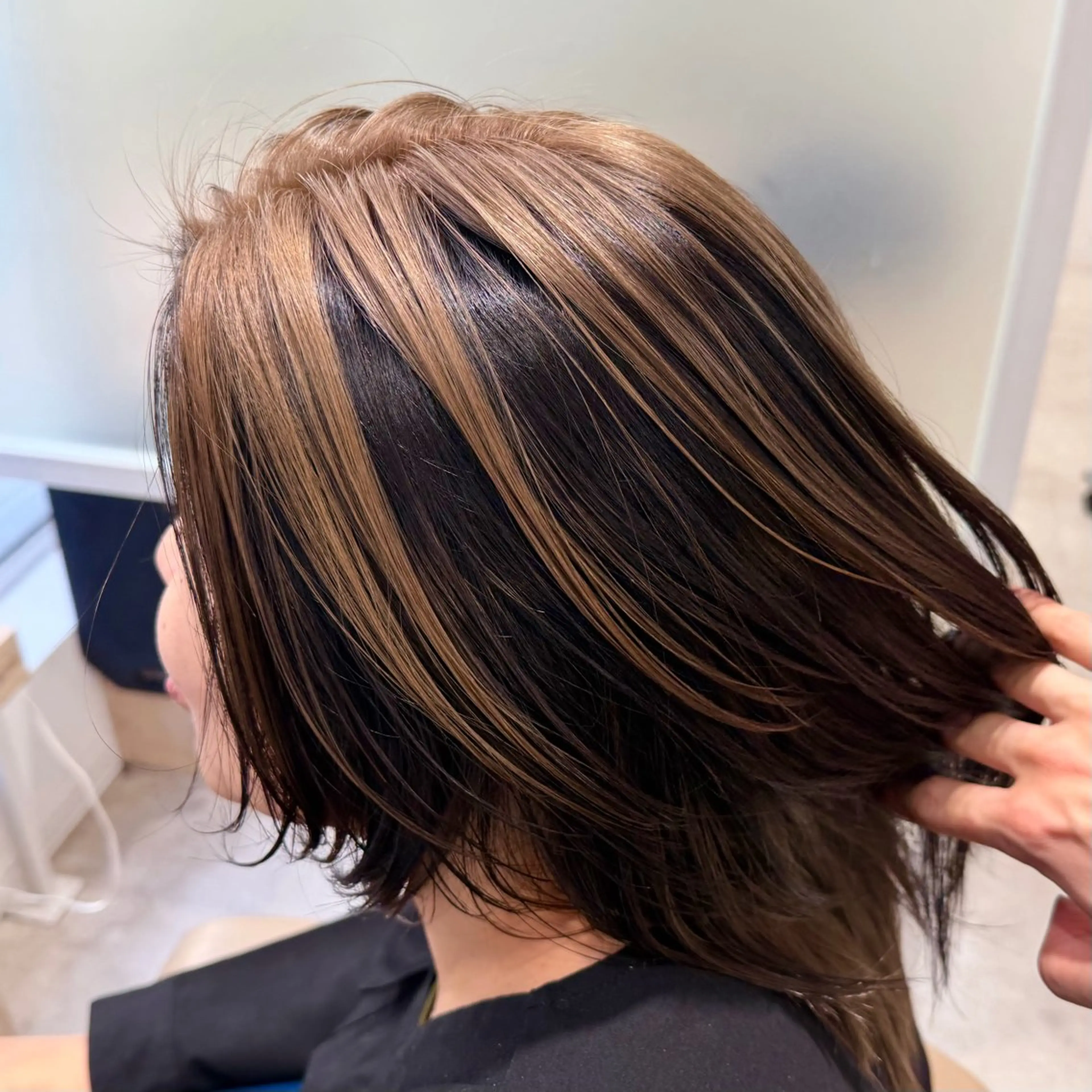 セミロング カラー ベージュカラー 透明感カラー カット ヘアカラー トリートメント EARTH菊名店👾 ひらのすぐるのヘアスタイル