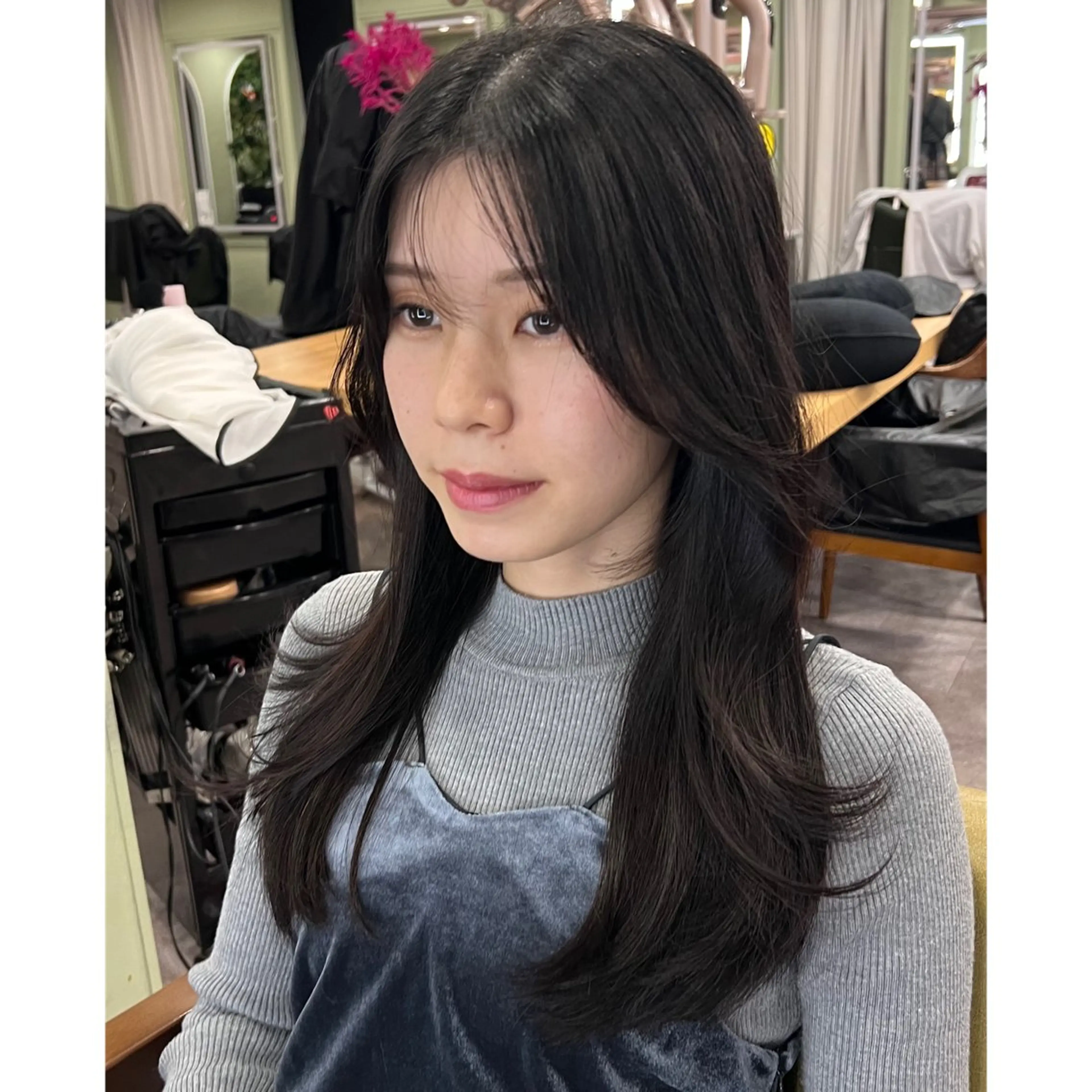 ロング Hayun /韓国スタイルのヘアスタイル