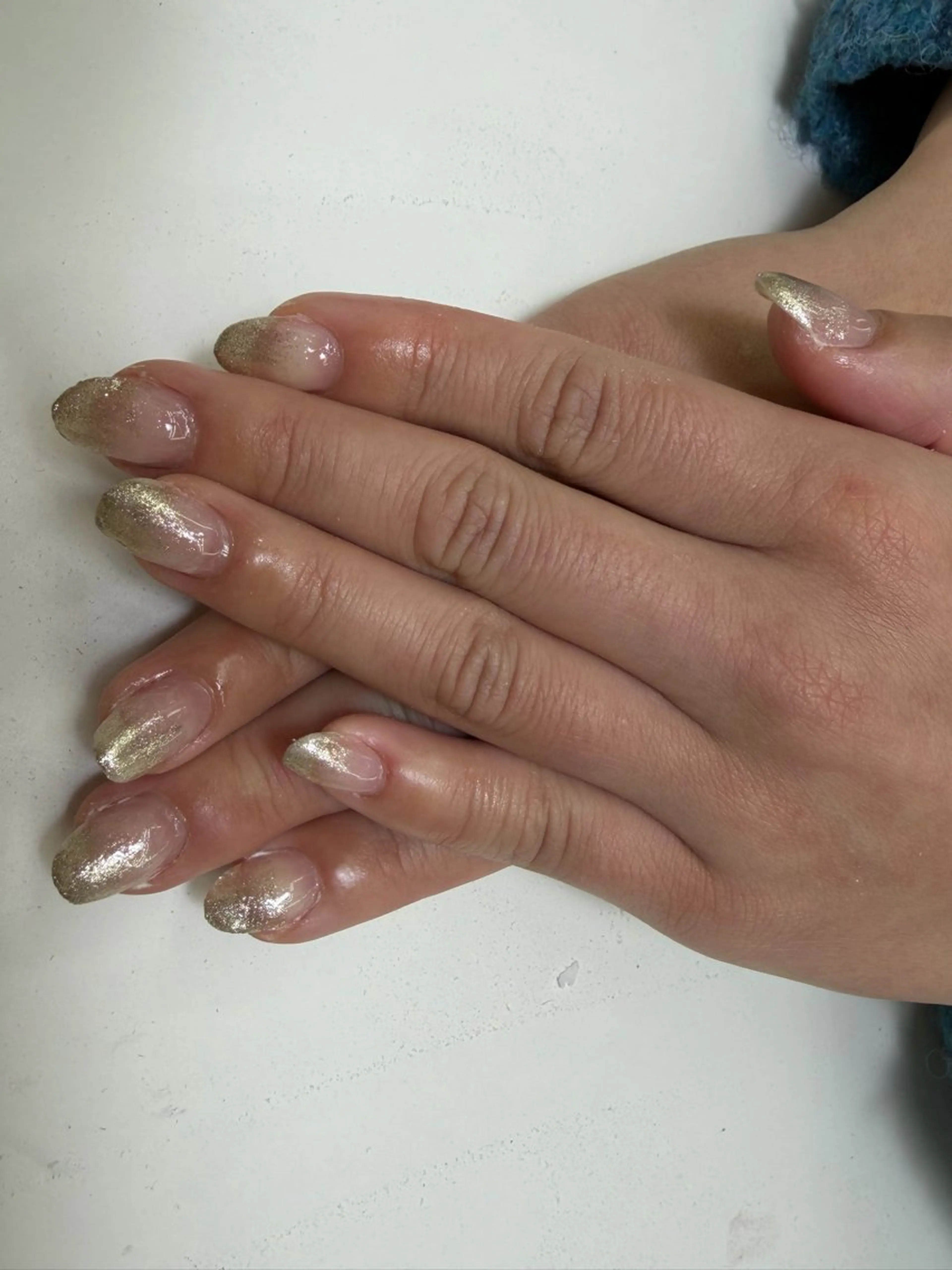 ネイル グラデーション ラメ(グリッター) ラメグラデーション 眞鍋 歩のネイルデザイン