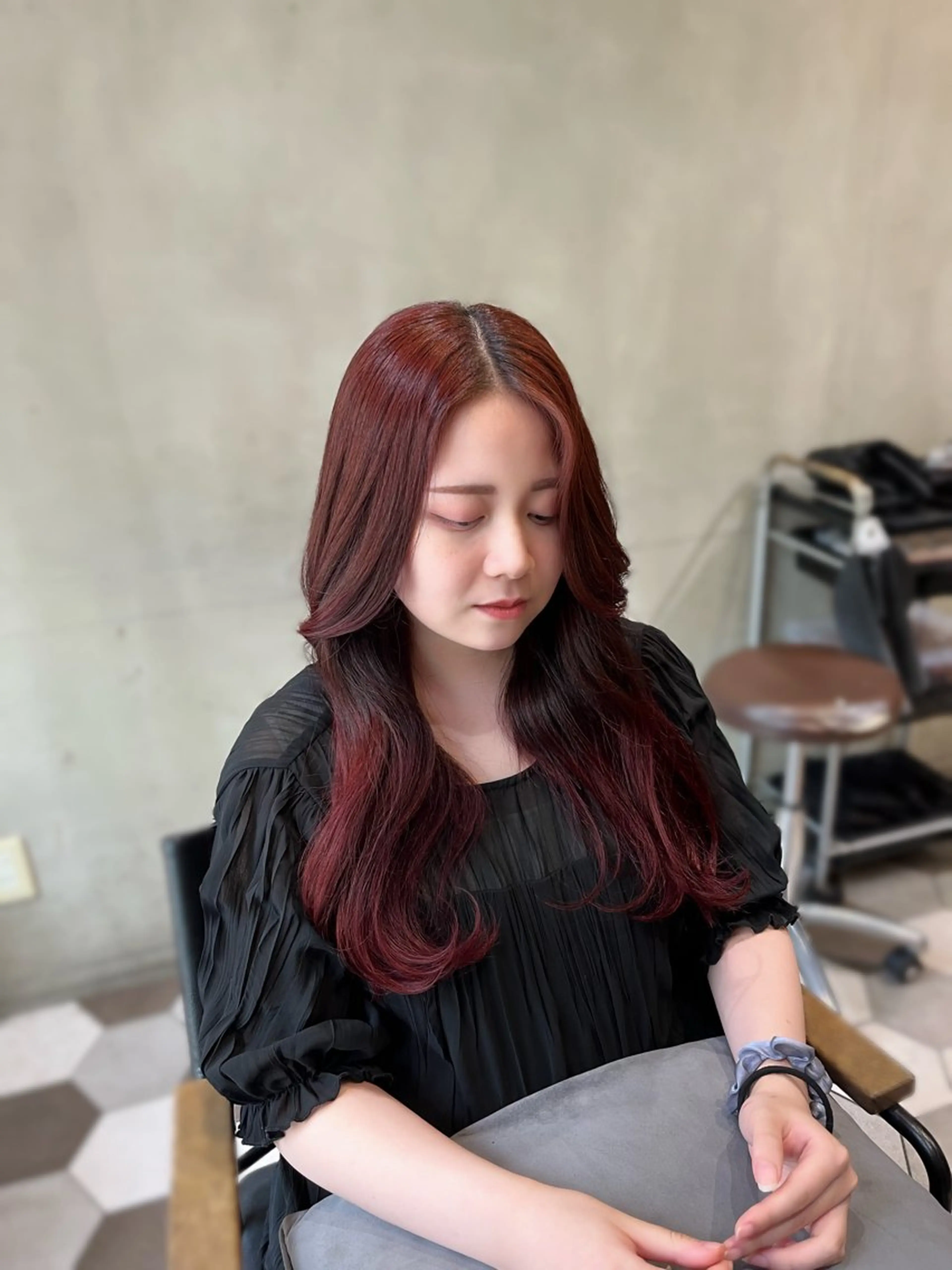 カラー ヘアアレンジ 似合わせ顔まわり カット💛森尾真由美のヘアスタイル