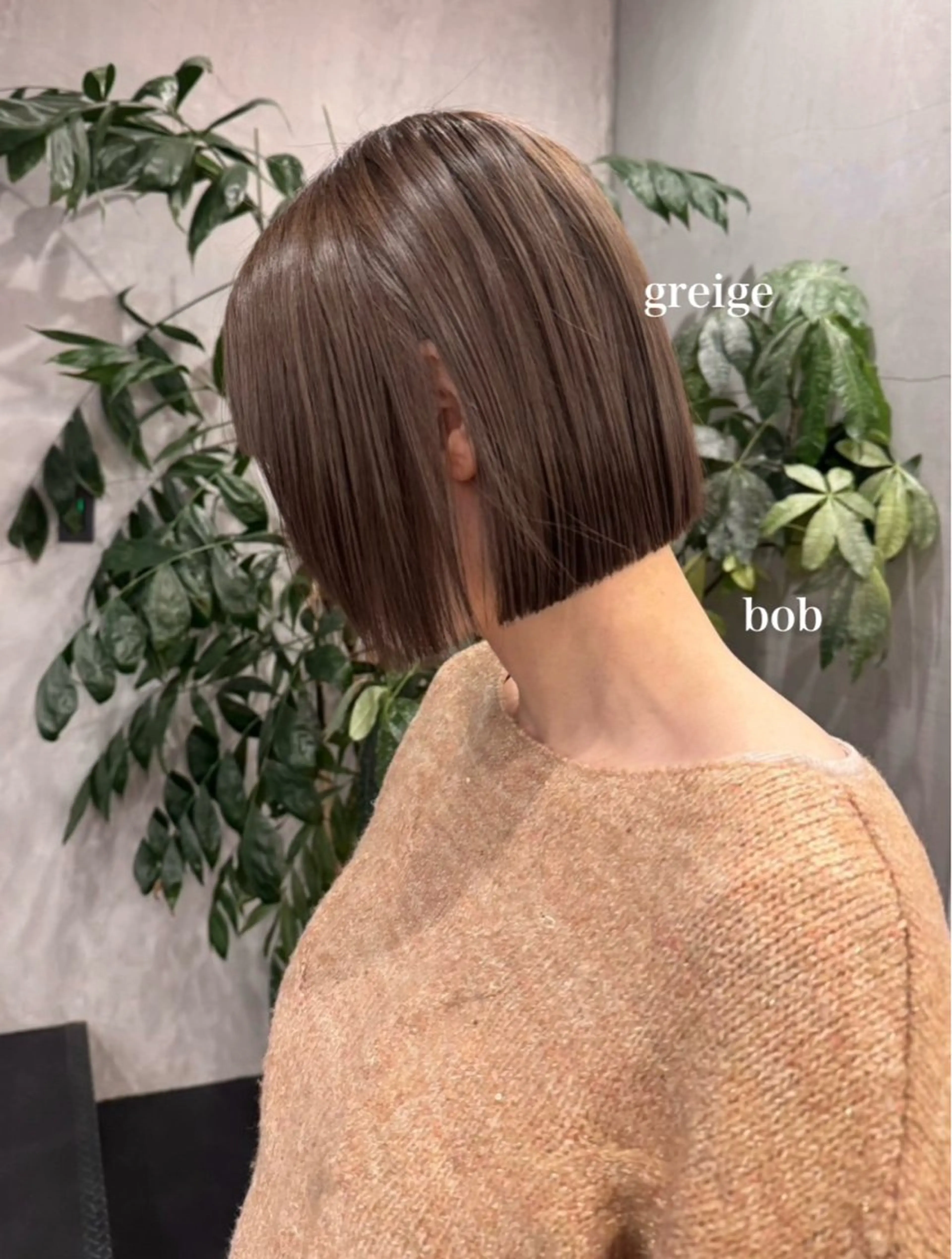 ミディアム カット ヘアカラー トリートメント ボブ/透明感カラー 長岡/三浦めい🌟のヘアスタイル