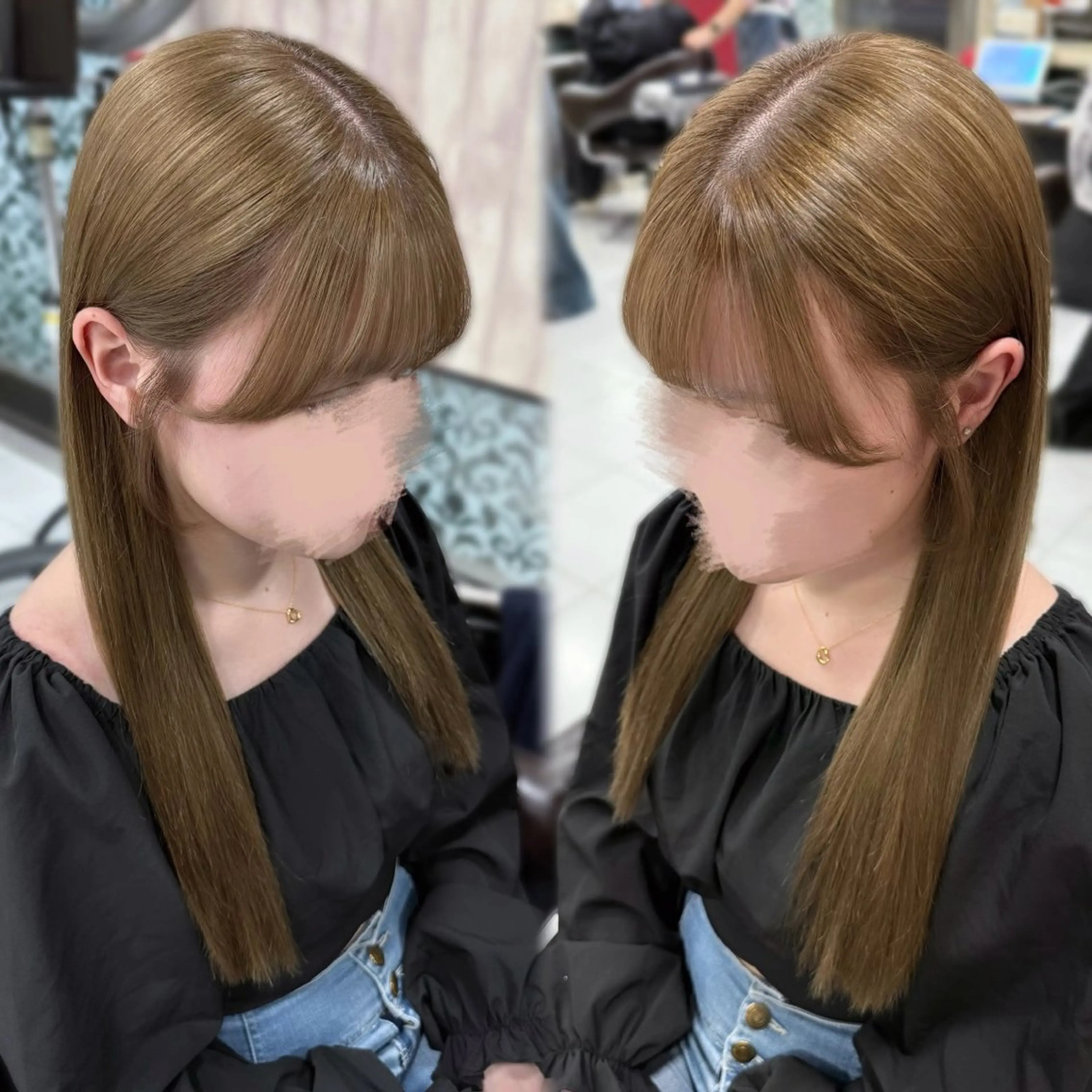 ロング 顔周りカット カットモデル募集中 💜manaka💜のヘアスタイル