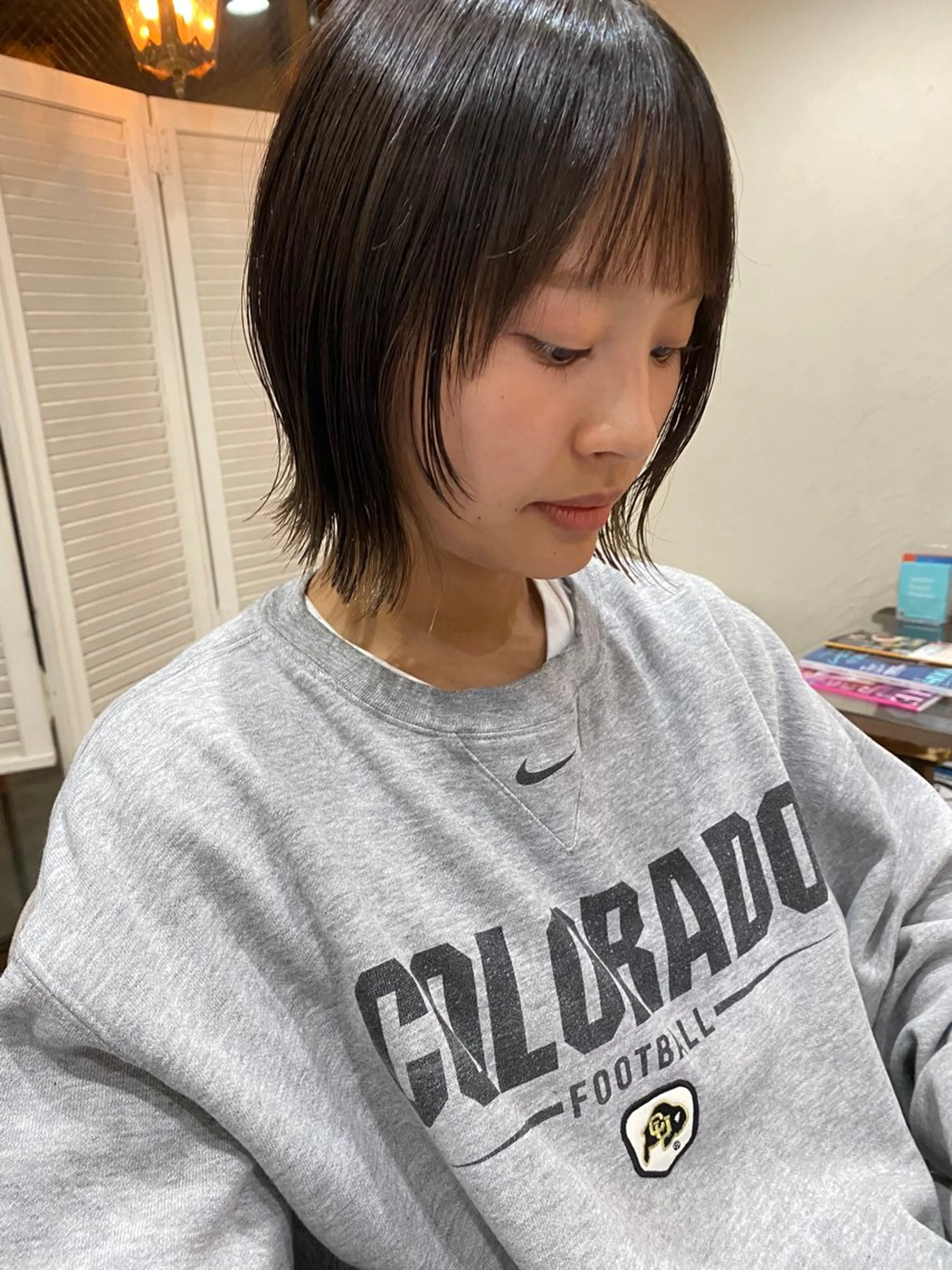 ショート カラー ボブ 顔まわりレイヤー 顔周りカット レイヤーカット カット ヘアカラー トリートメント 東田 恋のヘアスタイル