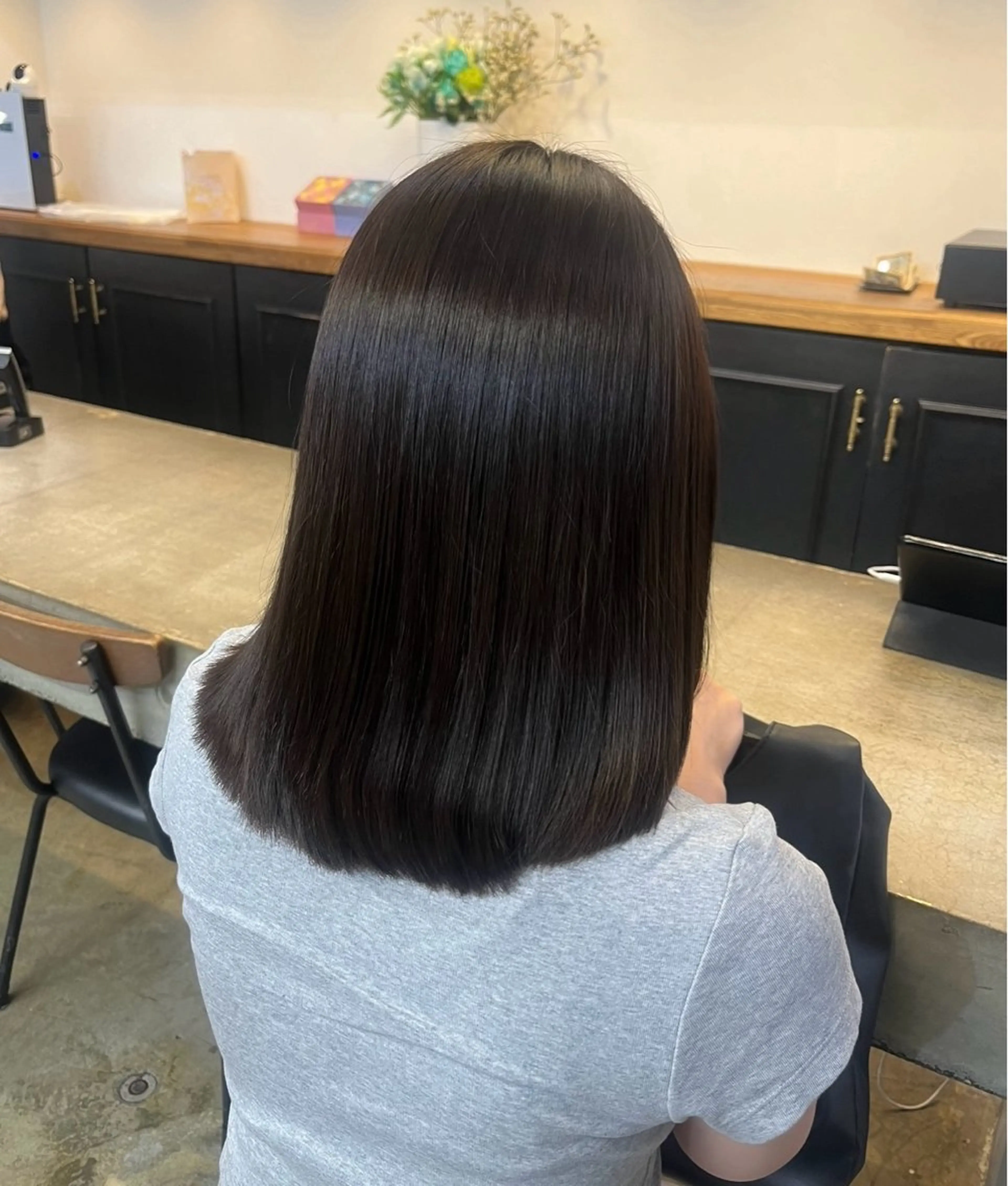 縮毛矯正 トリートメント ブリーチカラー×艶 🍨mihoのヘアスタイル