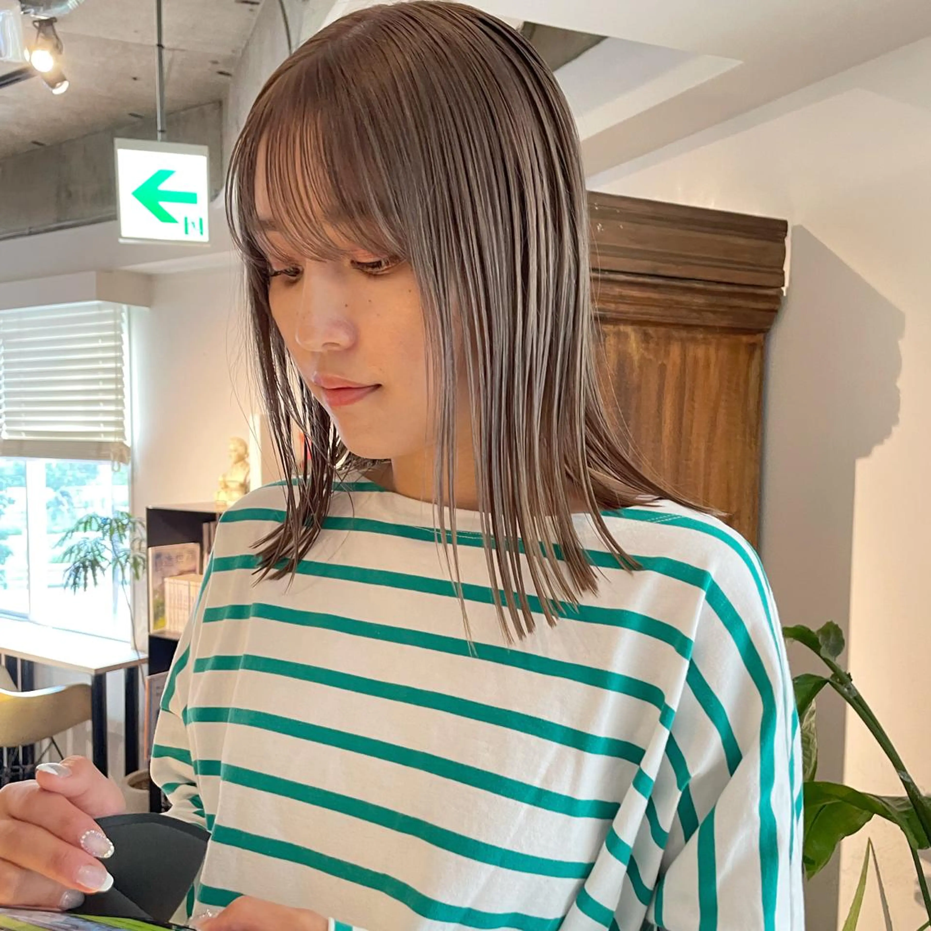 セミロング カット ヘアカラー トリートメント 🍃透明感/デザイン 店長MASARU🍃のヘアスタイル