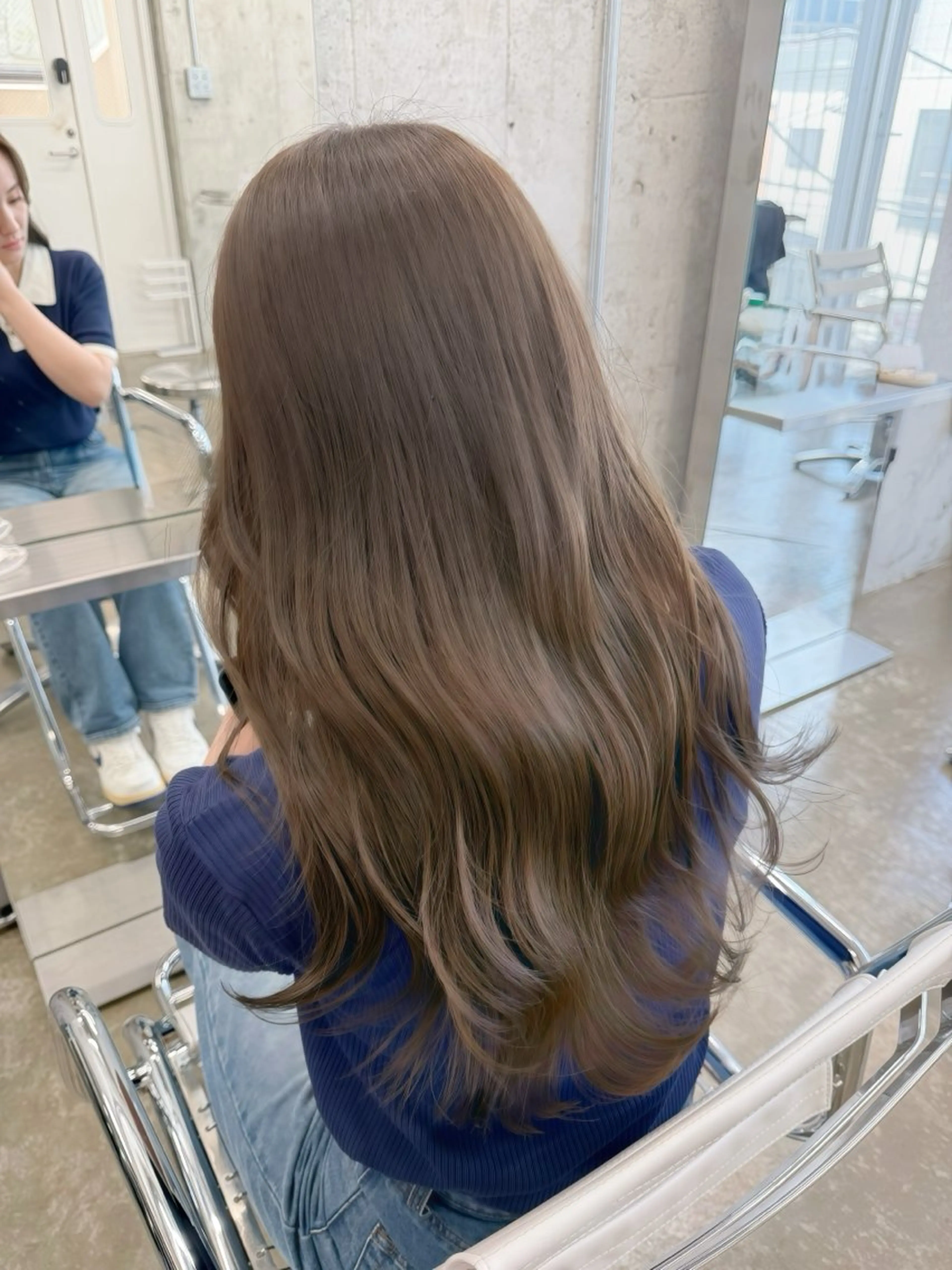 ロング カラー ベージュカラー ラベンダーカラー ラベンダーベージュ カット ヘアカラー トリートメント たいき/グレージュ/ 透明感/ブリーチなしのヘアスタイル