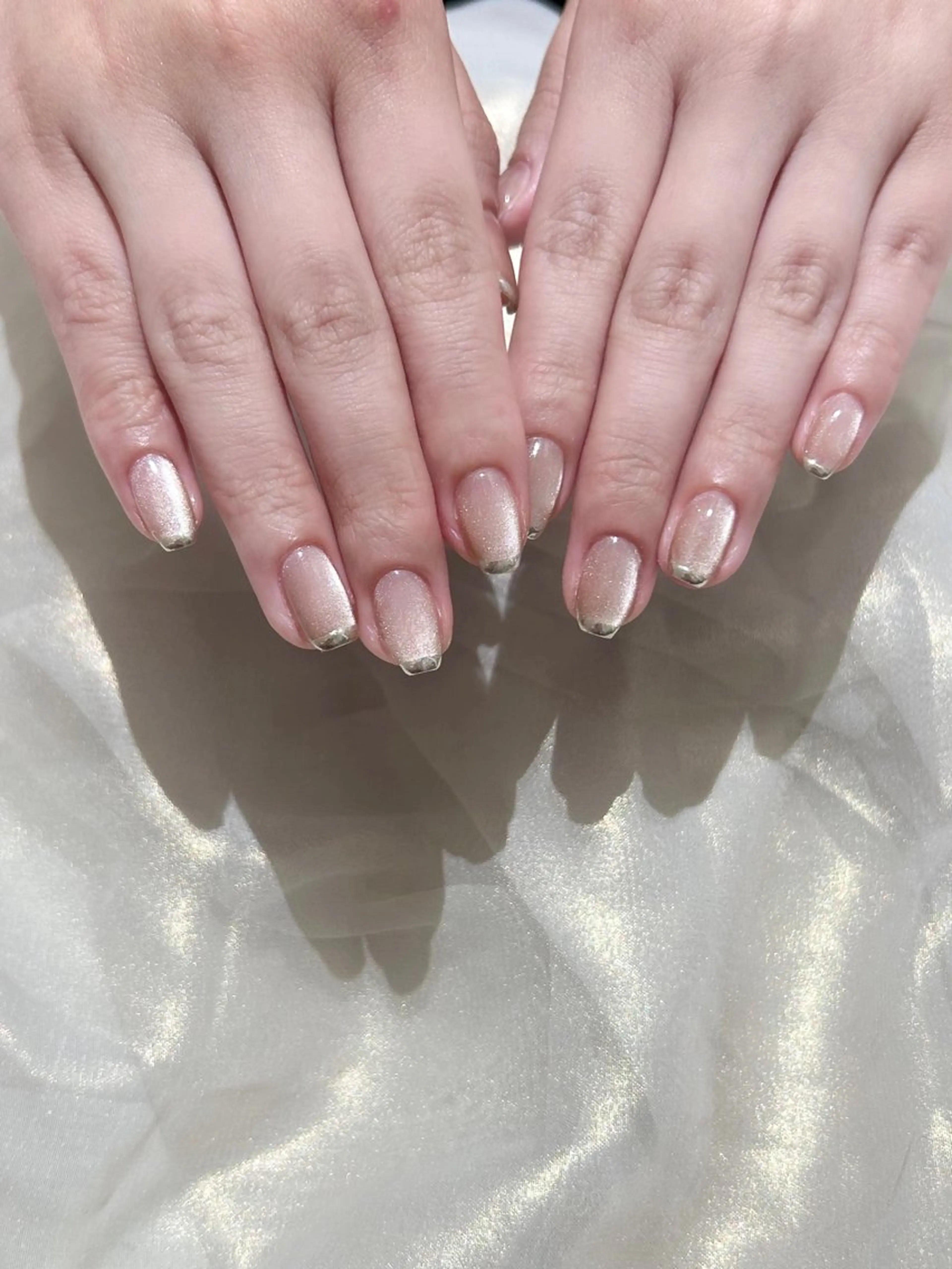 ネイル マグネットネイル ミラーネイル 𝗮𝗶𝗿𝗶 🌙のネイルデザイン