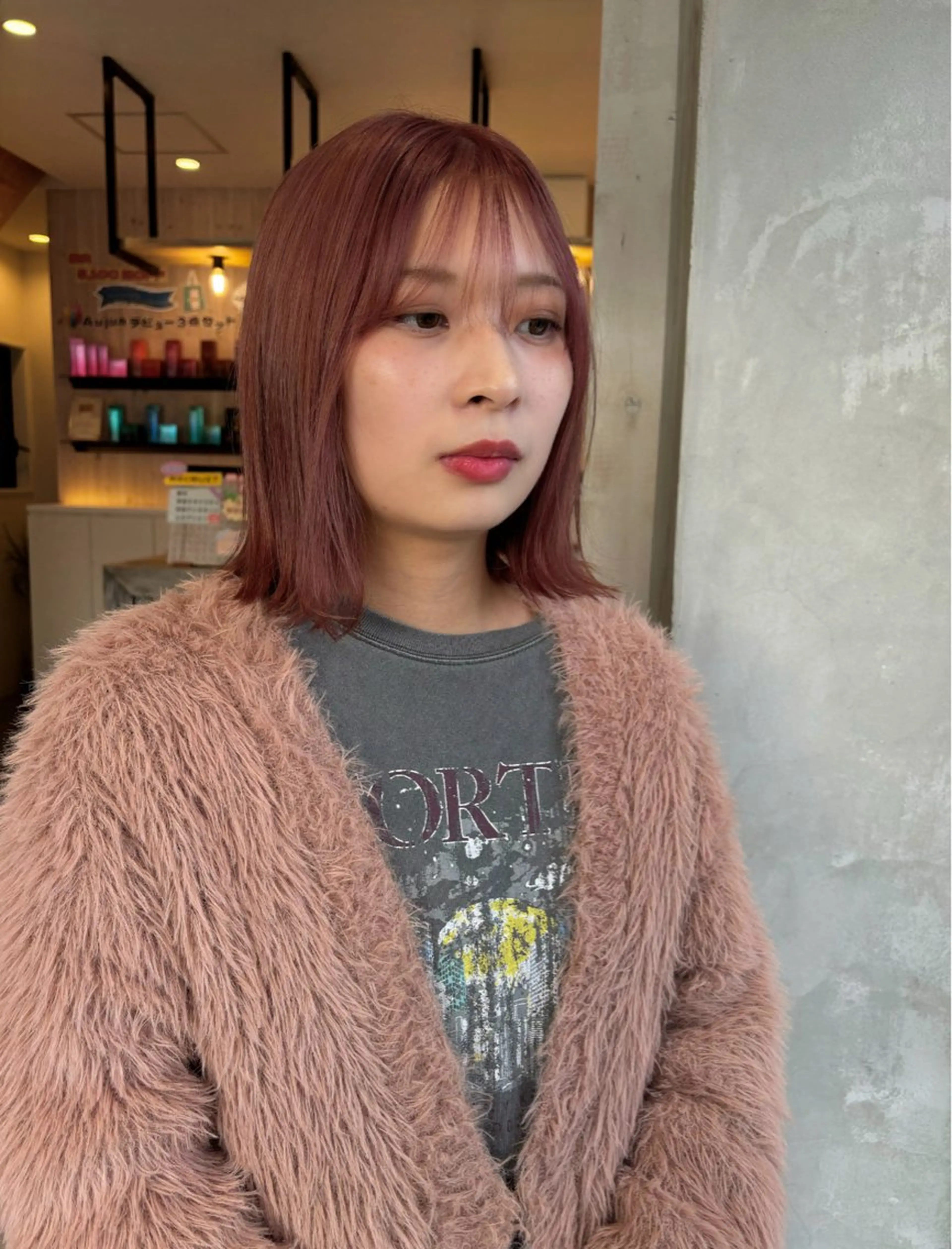 ミディアム カラー mata-L23 かのんのヘアスタイル