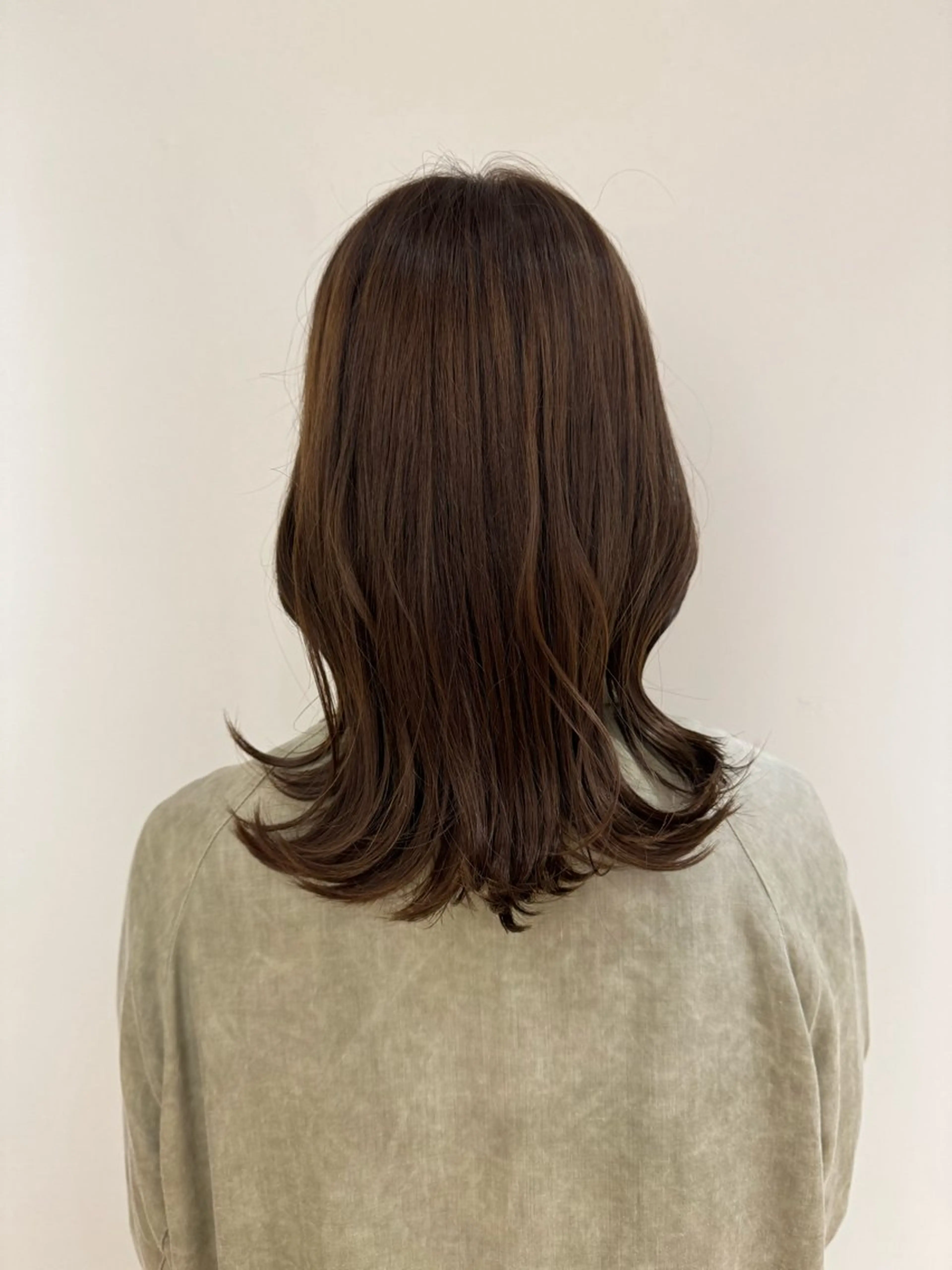 ミディアム カット ヘアカラー トリートメント えんどう みほのヘアスタイル