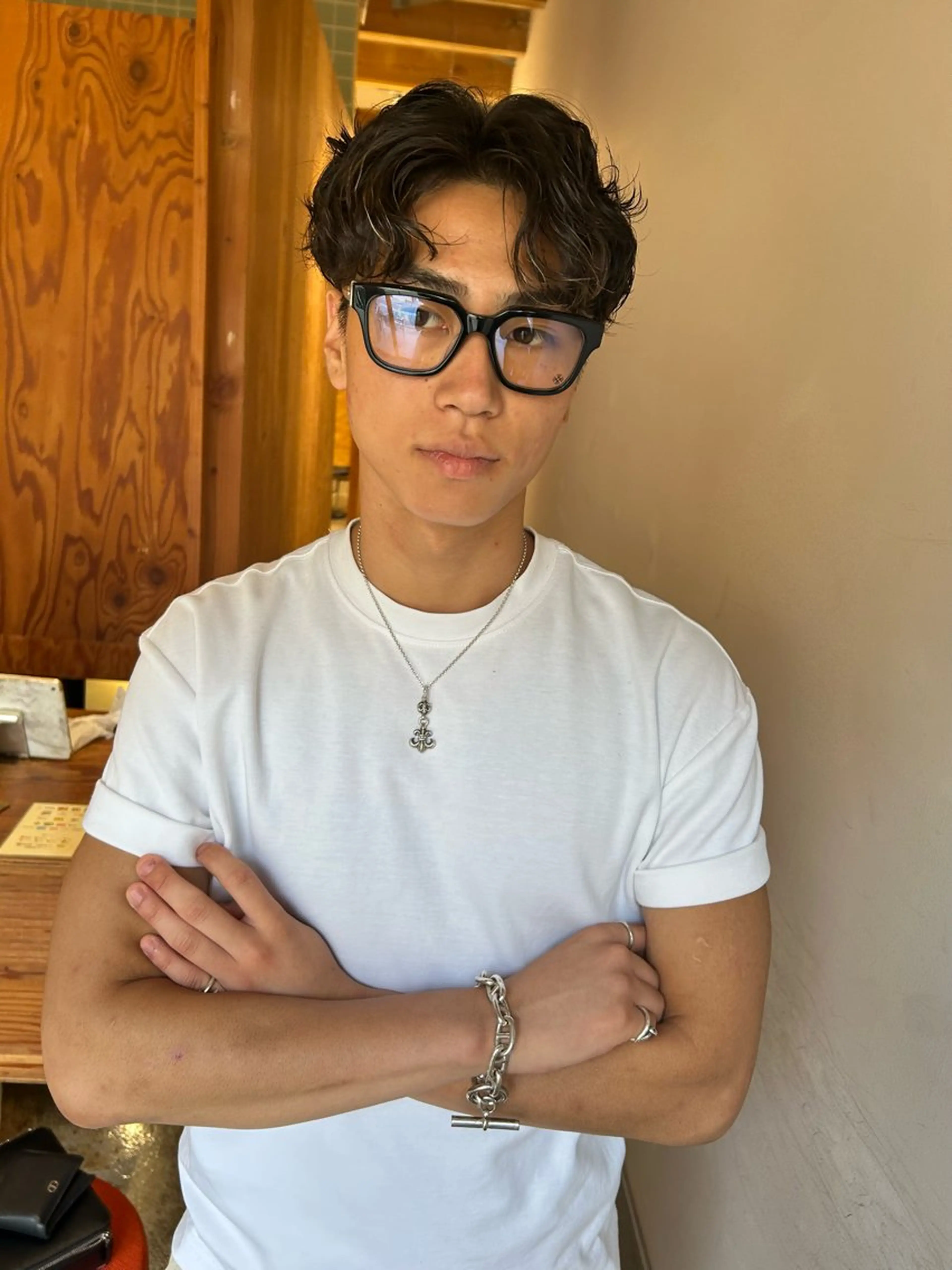 パーマ メンズ 透明感カラー/レイヤ ー🌙Honokaのヘアスタイル