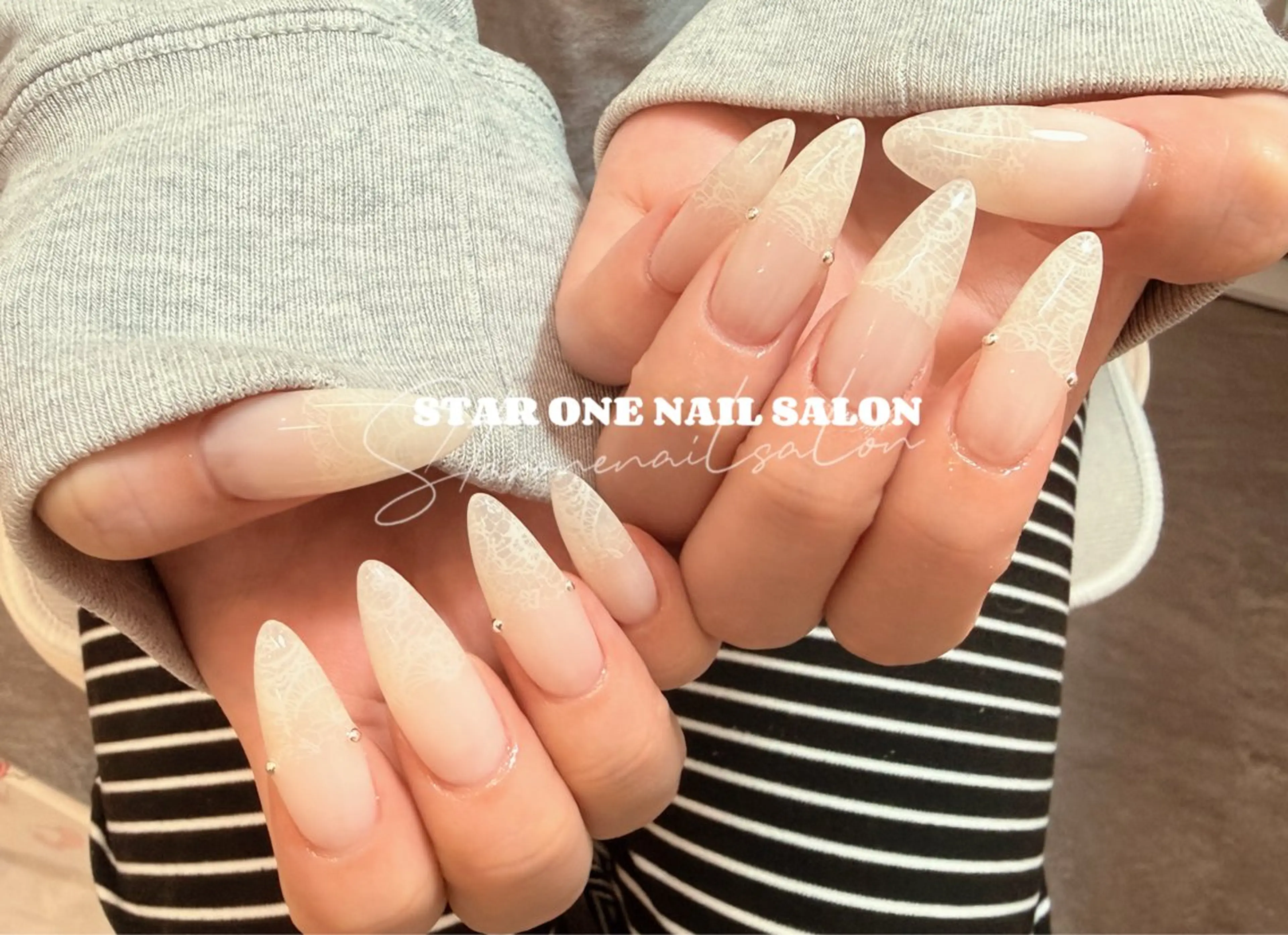 ネイル ハンドネイル 星 あみのネイルデザイン