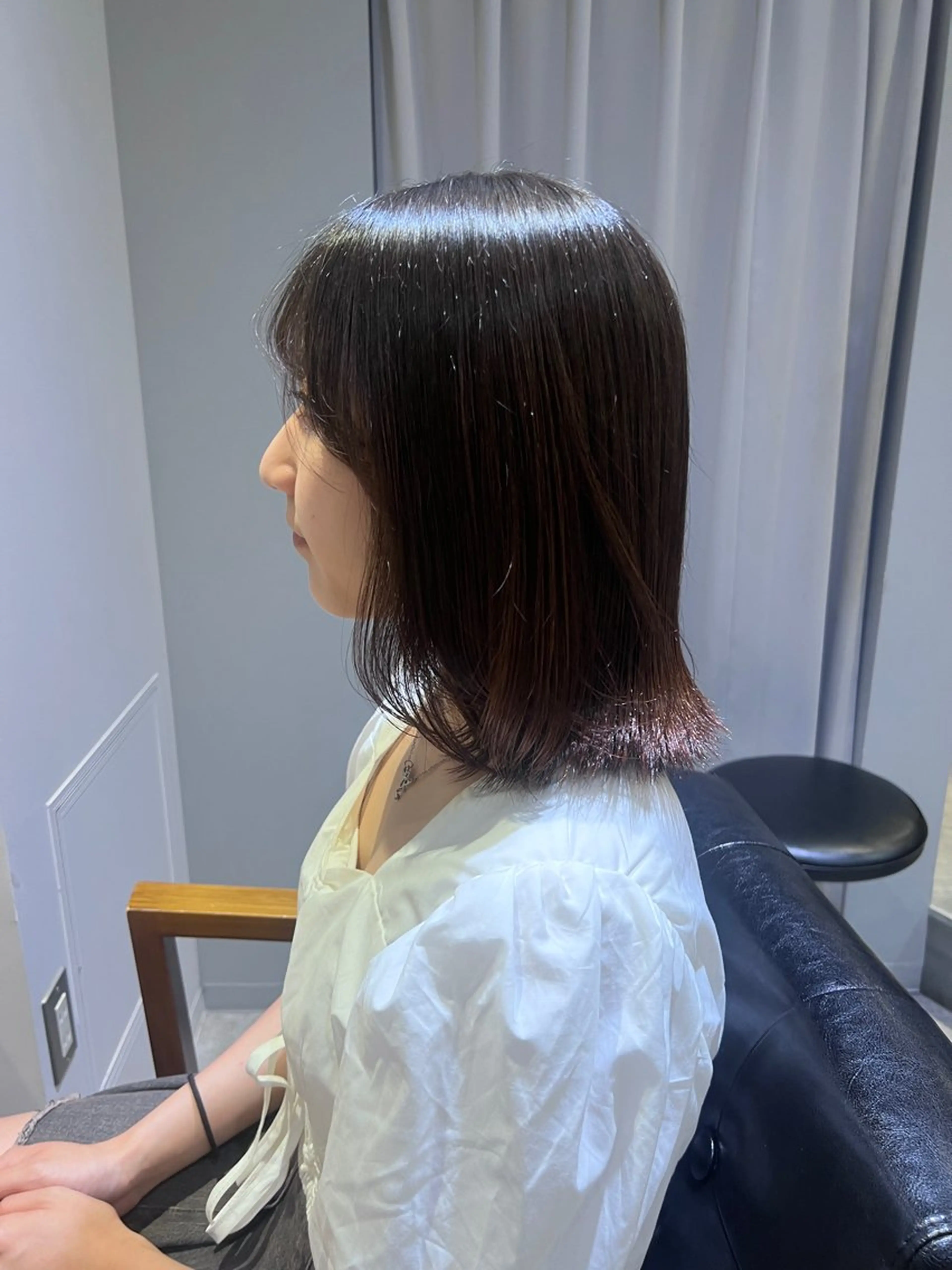 セミロング ボブ 🫧三浦 未流/ ボブ/イヤリングのヘアスタイル