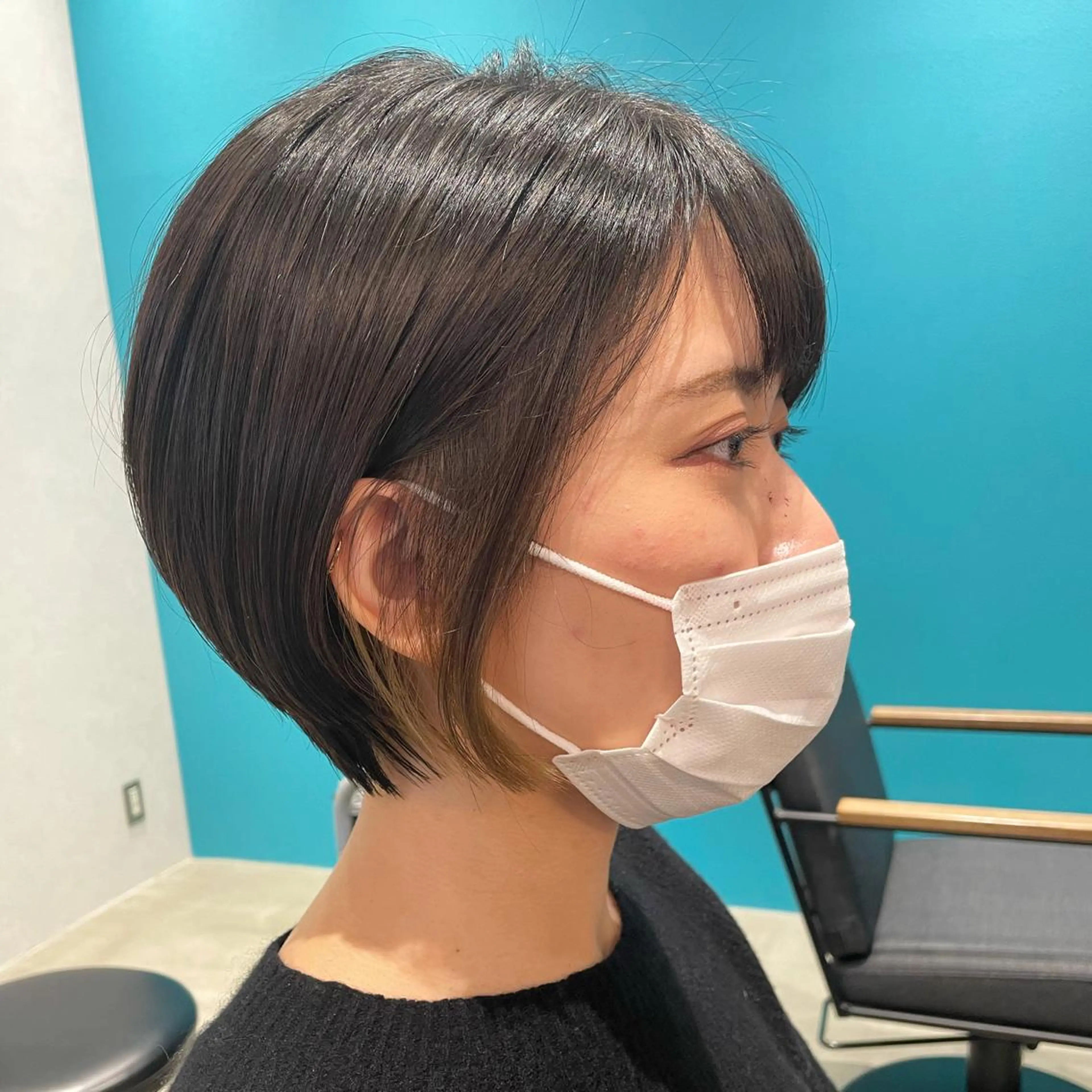 ショート カラー カット miu. ボブ/透け感カラーのヘアスタイル