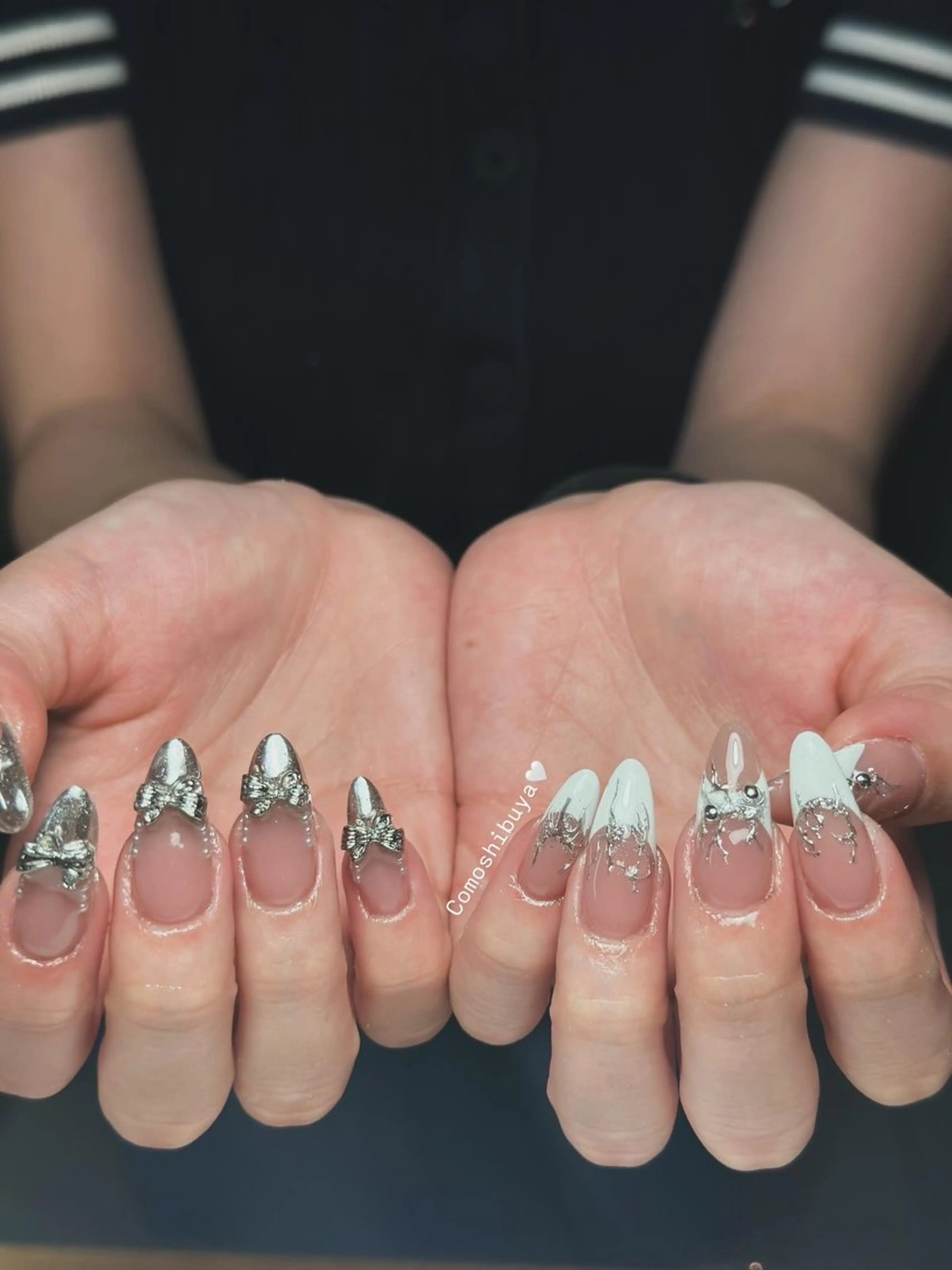 ネイル 韓国ネイル シンプルネイル ワンホンネイル CoMo Nailのネイルデザイン