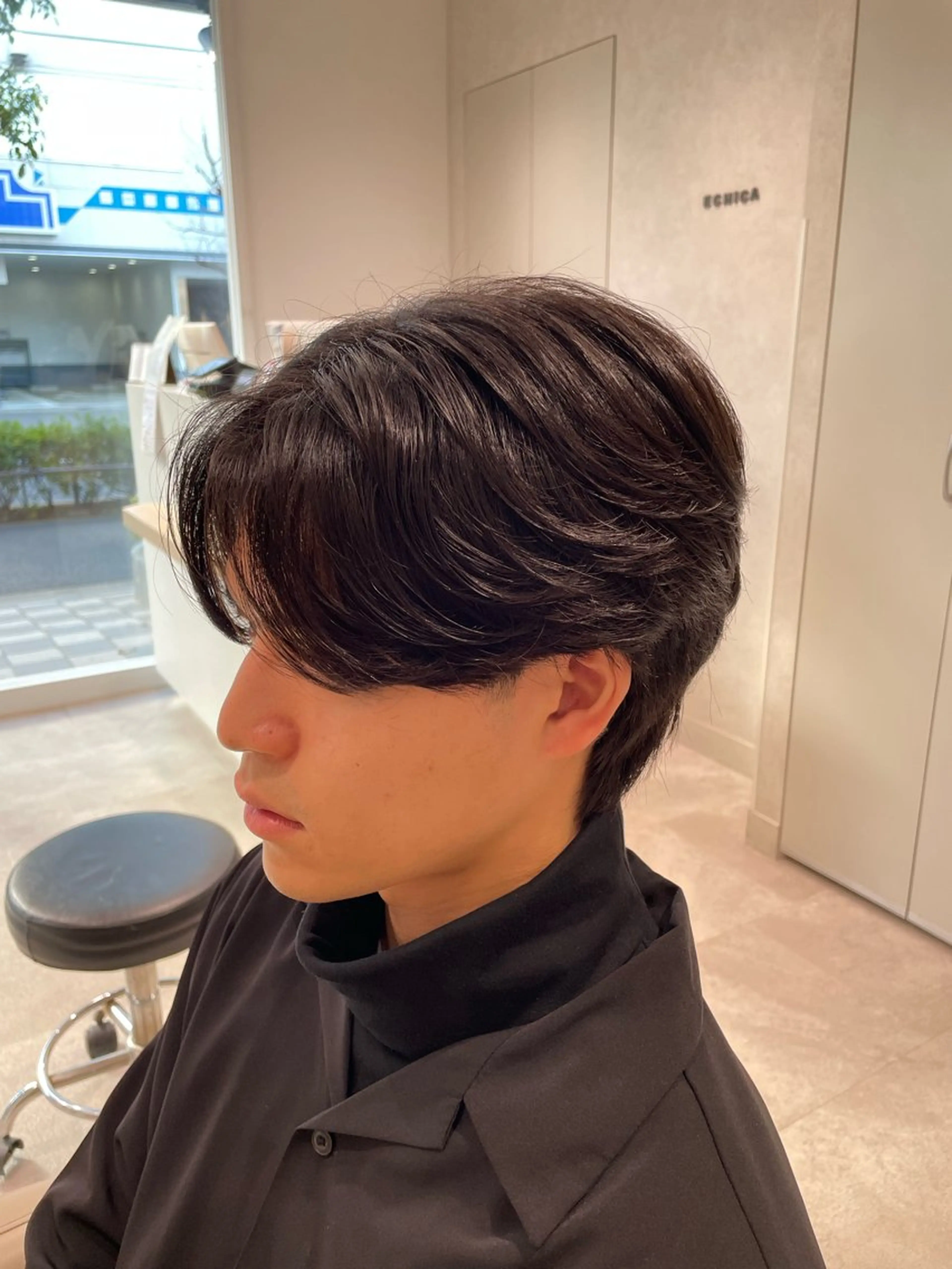 メンズ フェザーパーマ メンズパーマ カット パーマ 白髪ぼかしデザイン ハイライト/宮本純登のヘアスタイル