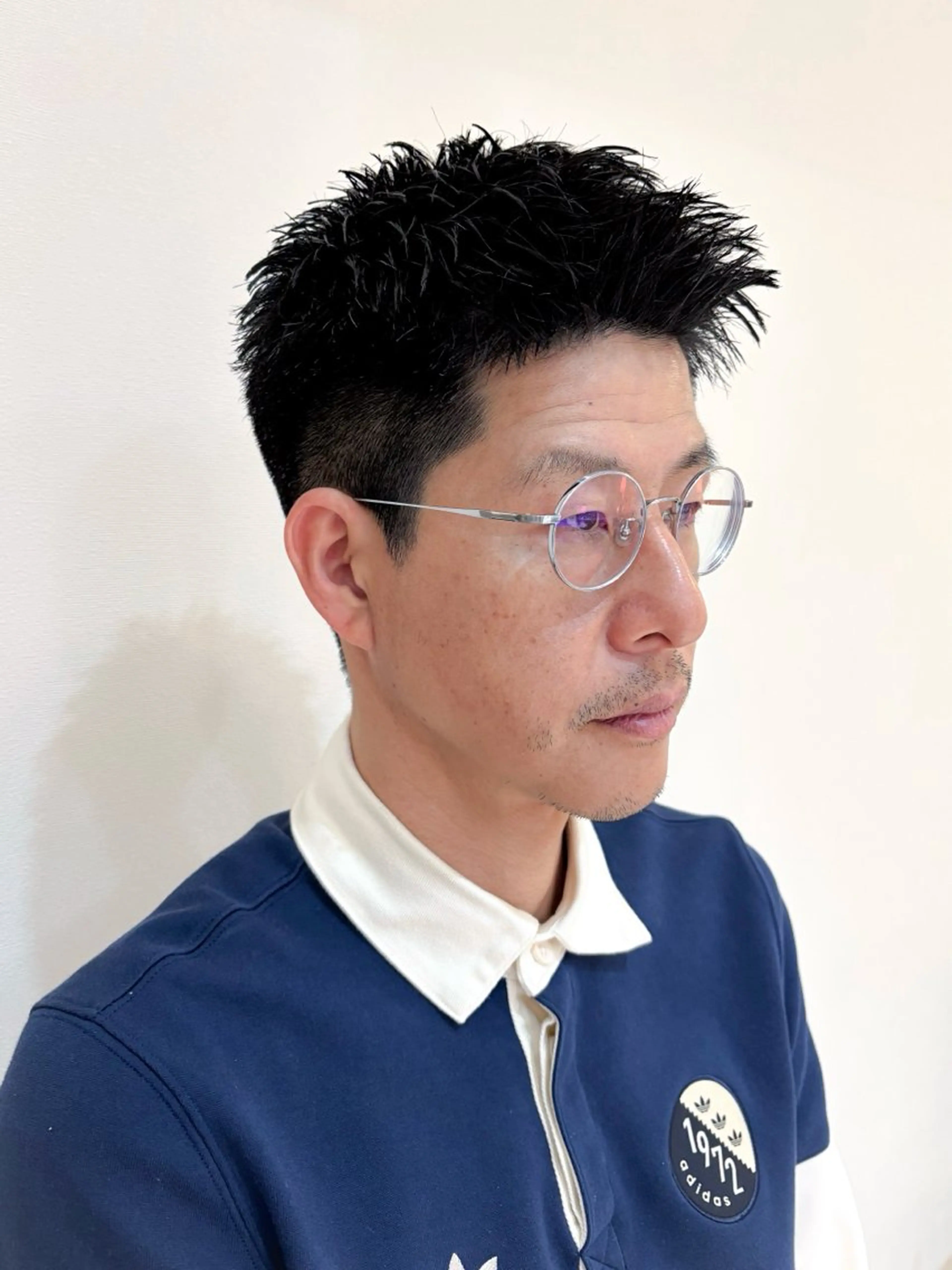 ショート メンズ アップバング ビジネス 刈り上げ ショートヘア 石平 暖のヘアスタイル