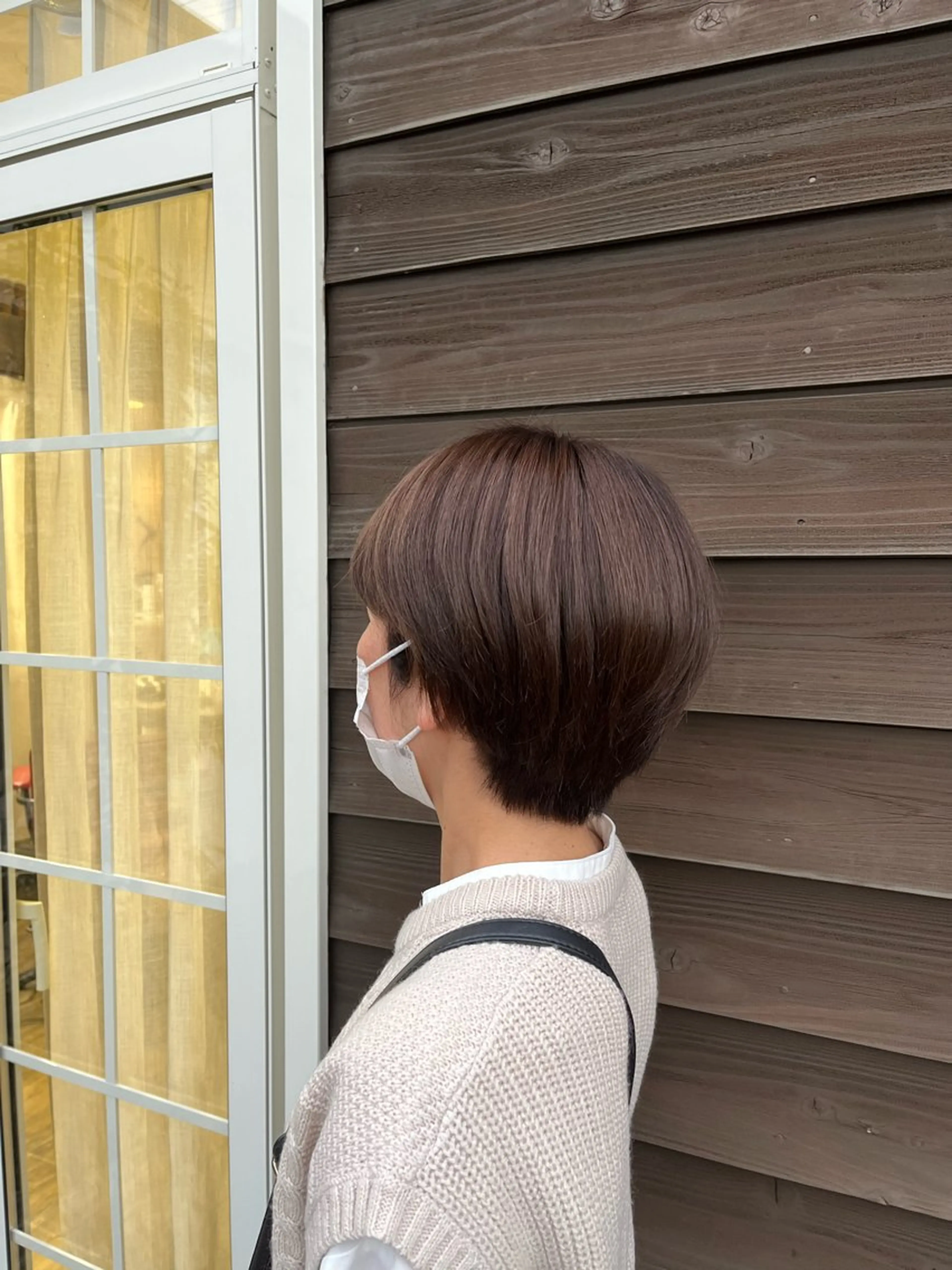 ショート カラー ブラウンカラー ショートヘア 野澤 優乃のヘアスタイル