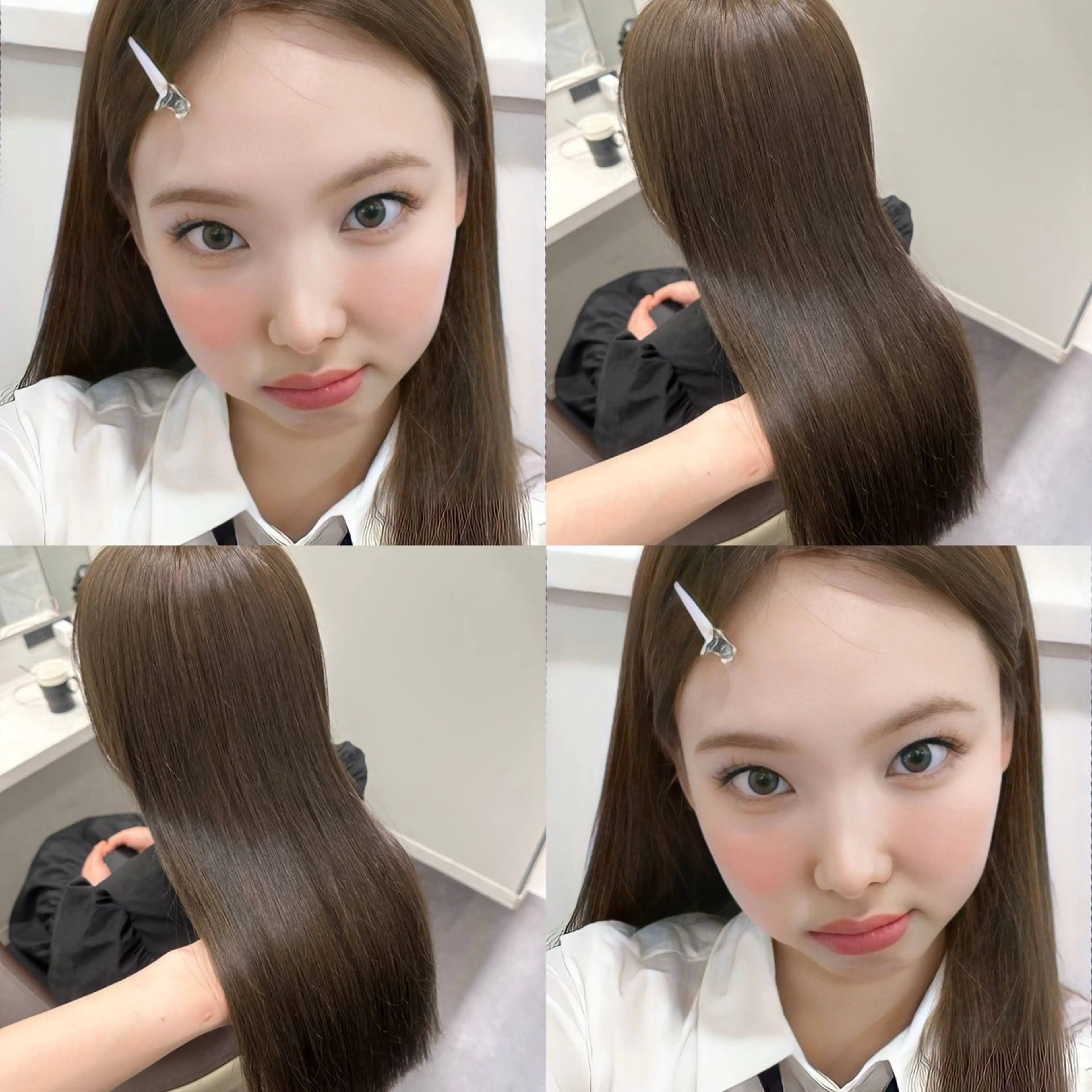 ロング カラー ヘアアレンジ キッズ カット ヘアカラー 🎀韓国レイヤー YURINA🎀のヘアスタイル