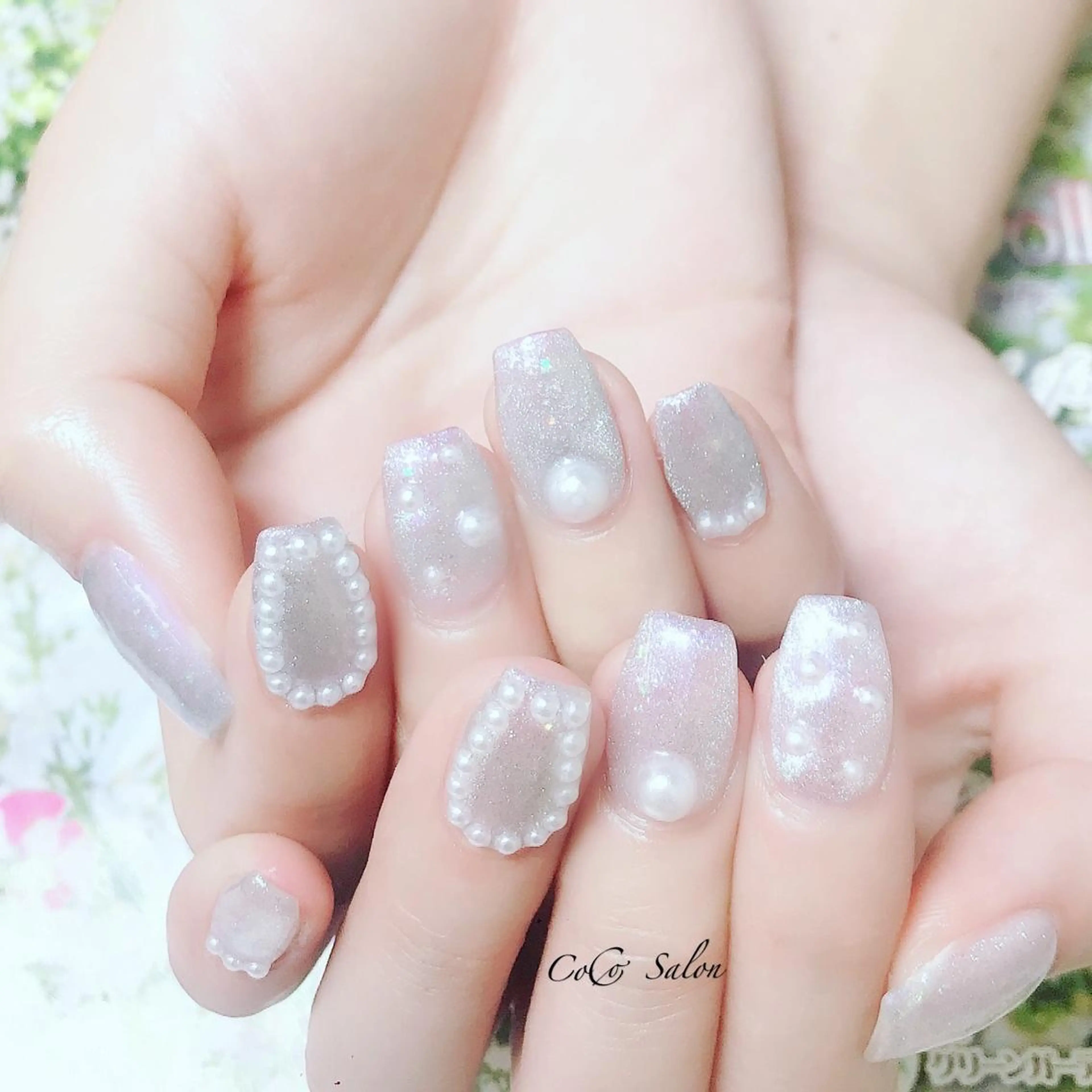 ネイル オーロラネイル キラキラネイル マグネットネイル CoCoSalon ネイル/まつ毛予約のネイルデザイン