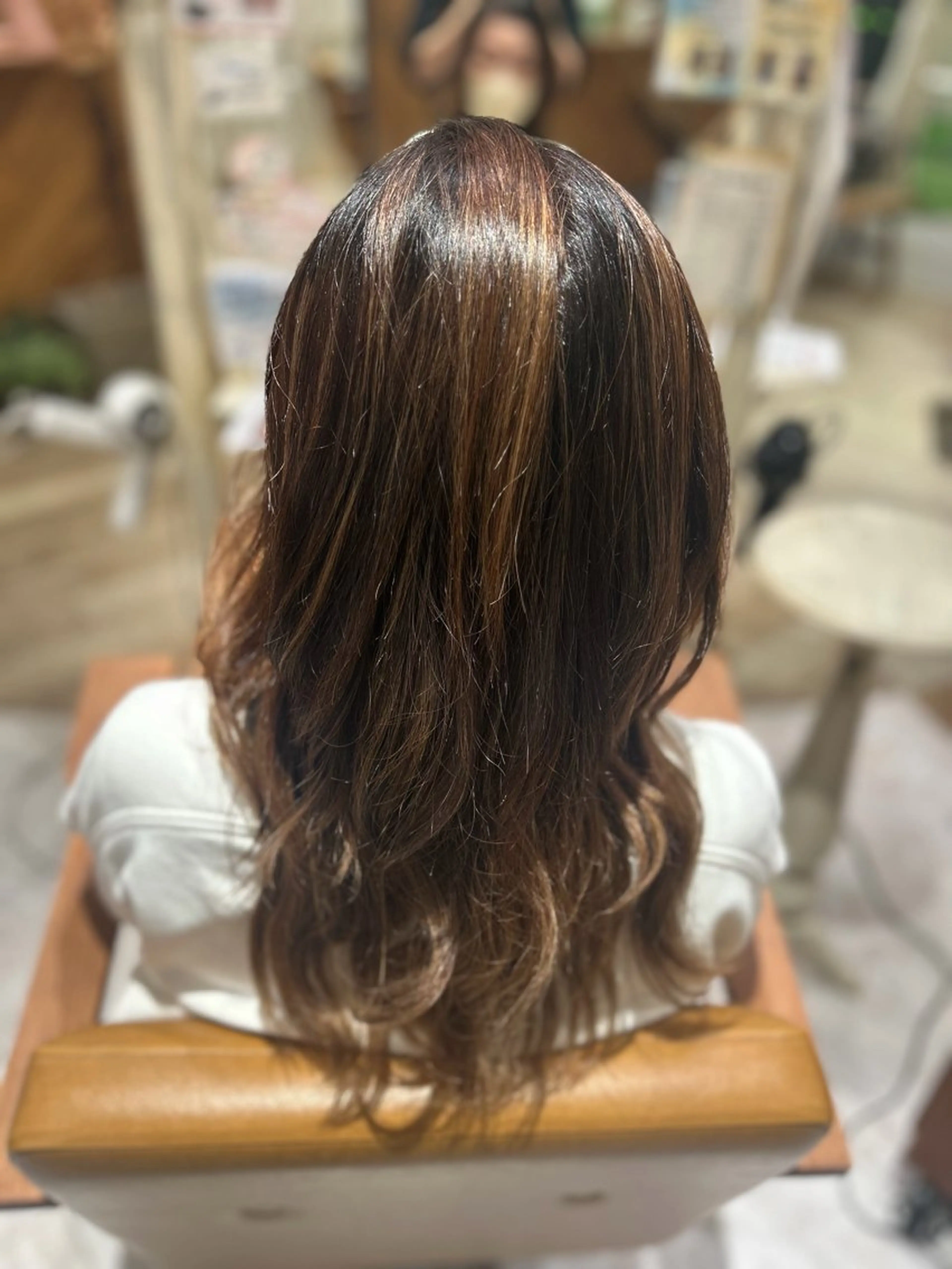 ロング カラー ヘアアレンジ 艶髪白髪染め★ 野口心花のヘアスタイル