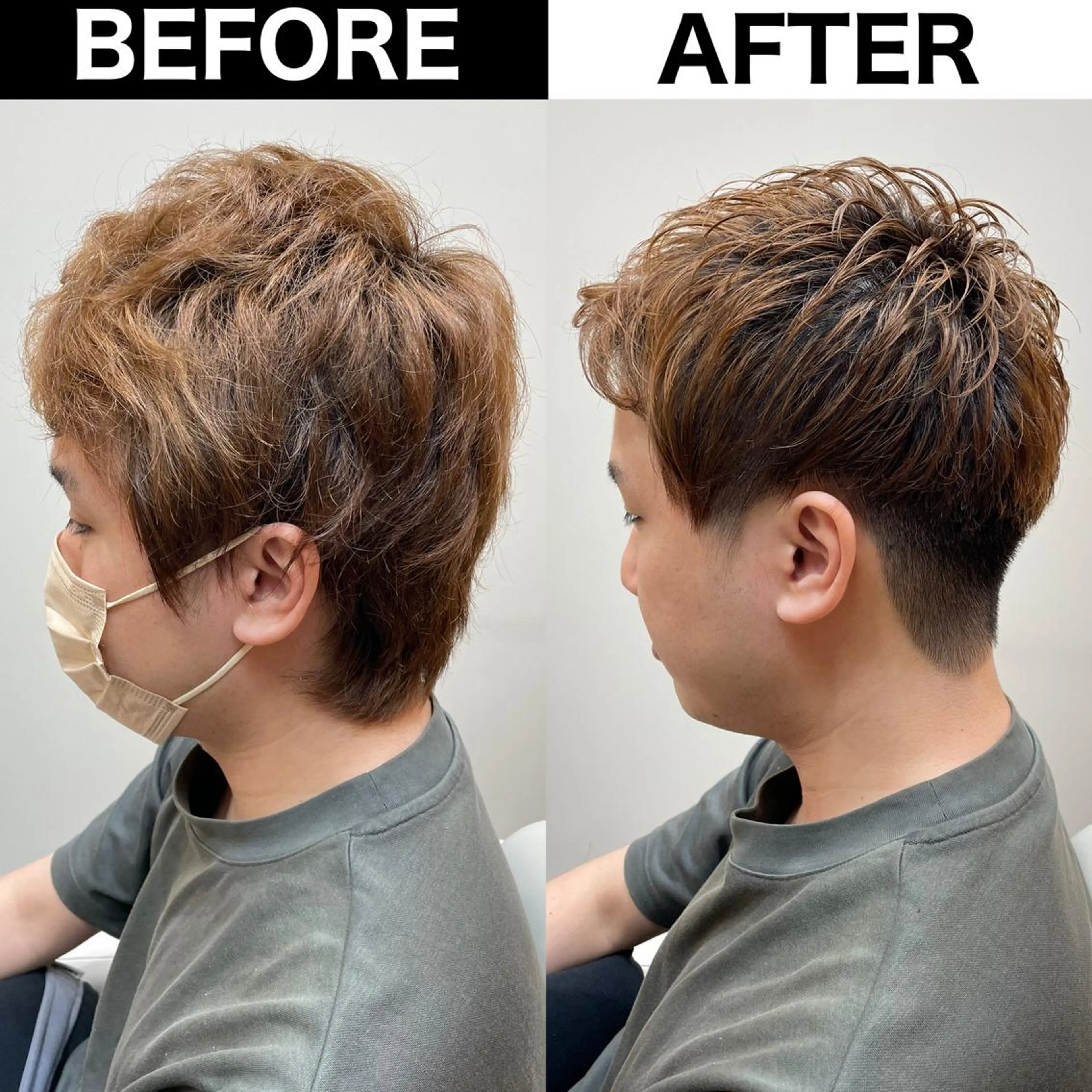 メンズ ビジネス メンズ就活ヘア メンズパーマ ツーブロック 刈り上げ Soleria 田中慎一のヘアスタイル