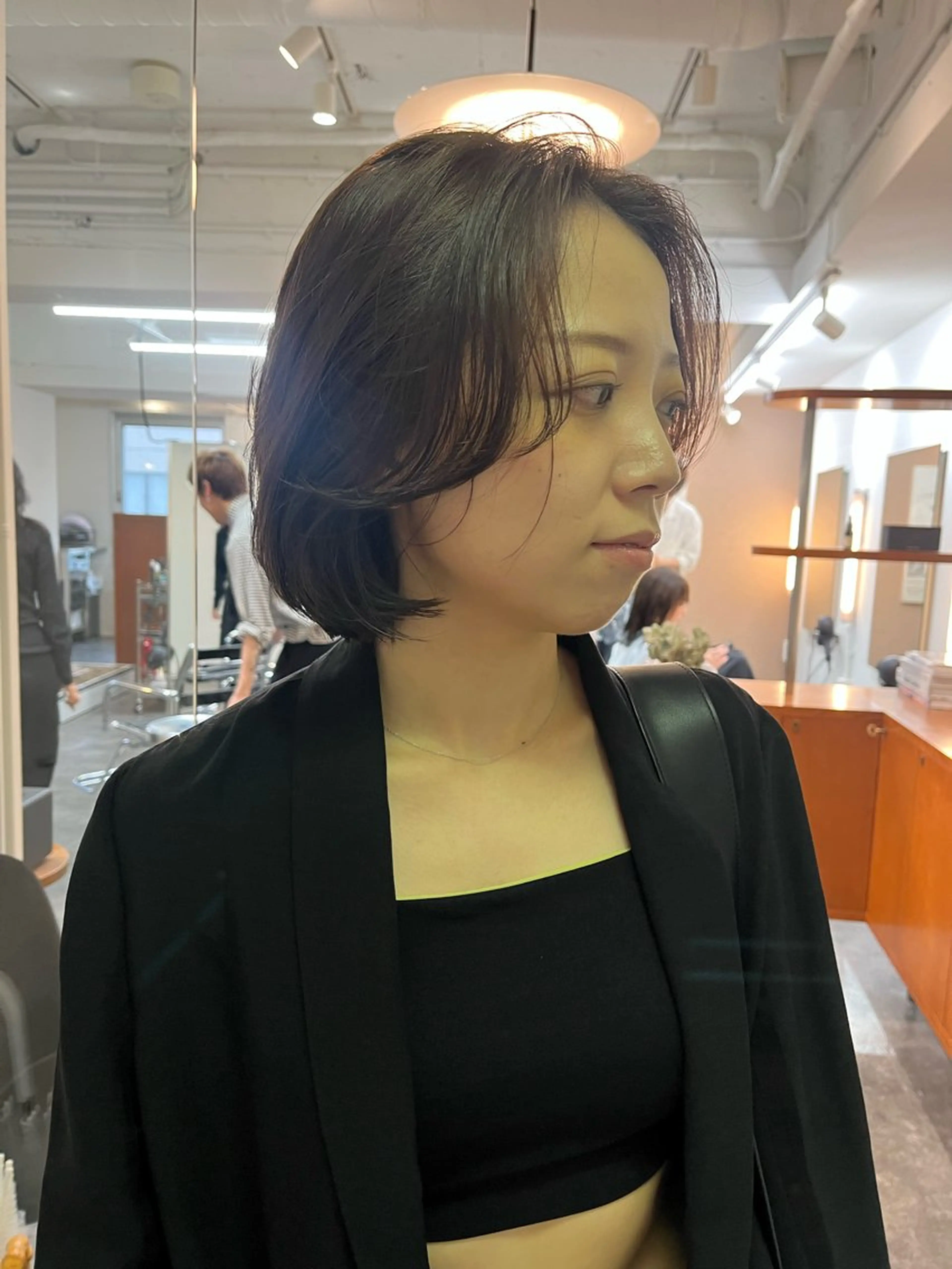 ショート カット レイヤー/ケアパーマ /ニュアンス/モードのヘアスタイル