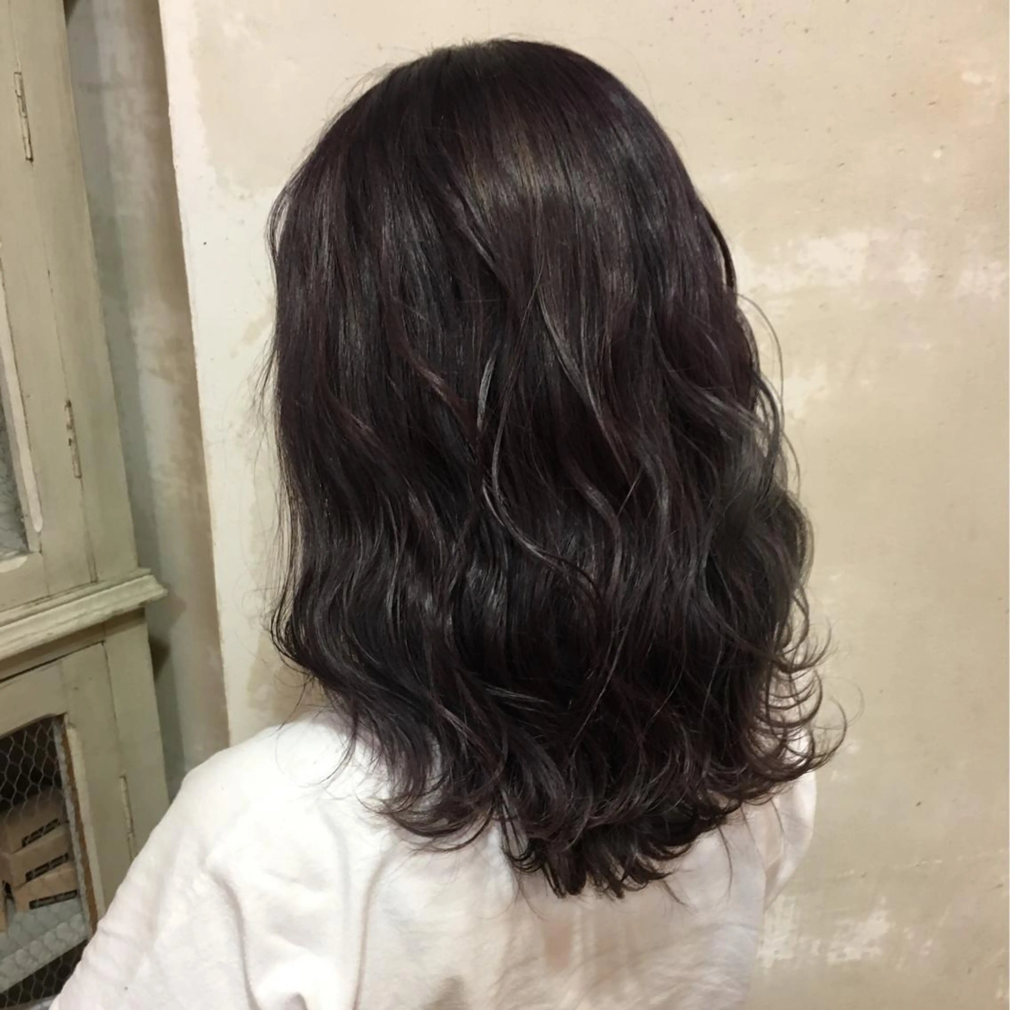 ロング カラー ネイビーカラー 井上 日菜乃のヘアスタイル