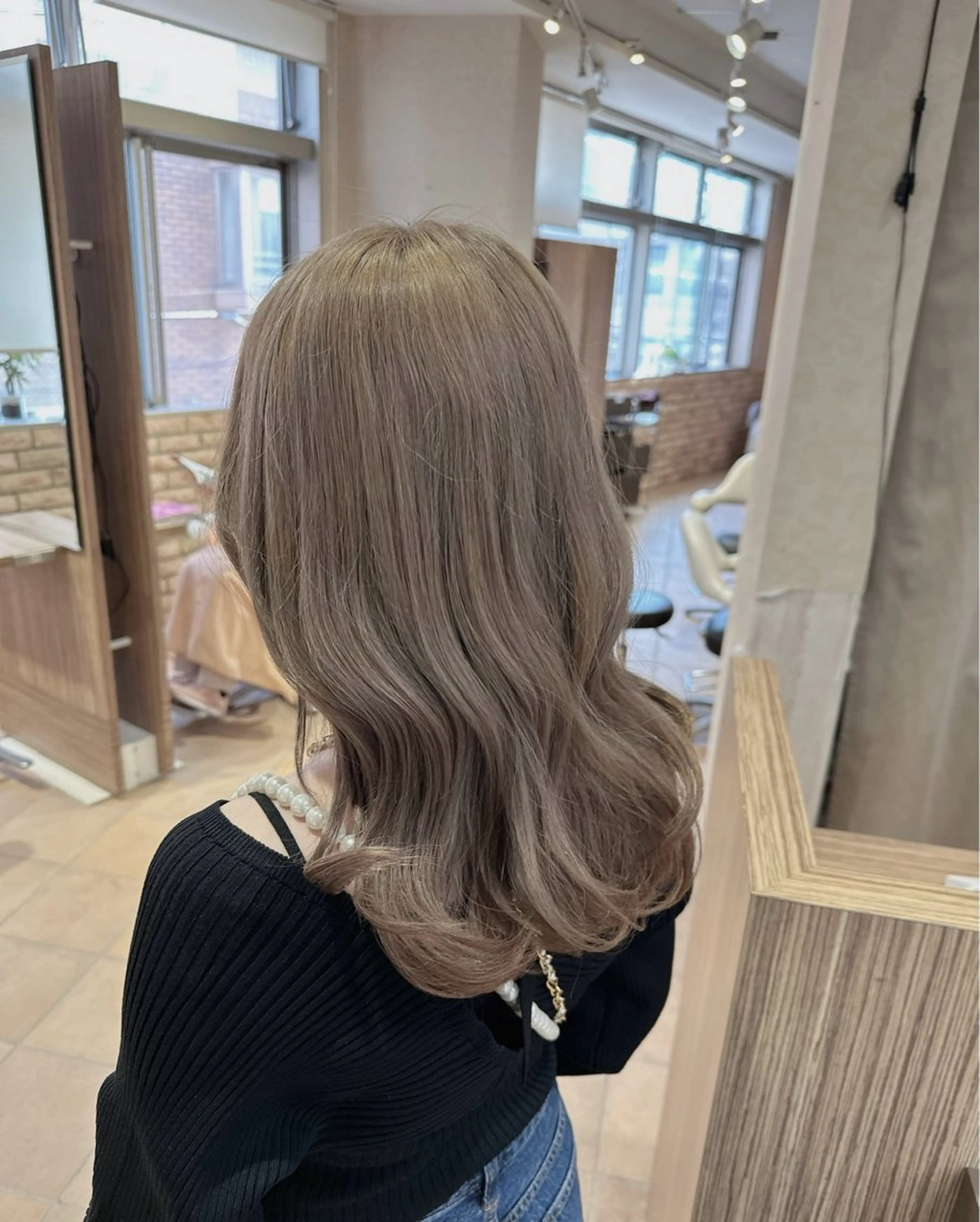 セミロング カラー ヘアアレンジ ダブルカラー｜ なおき｜池袋美容師のヘアスタイル