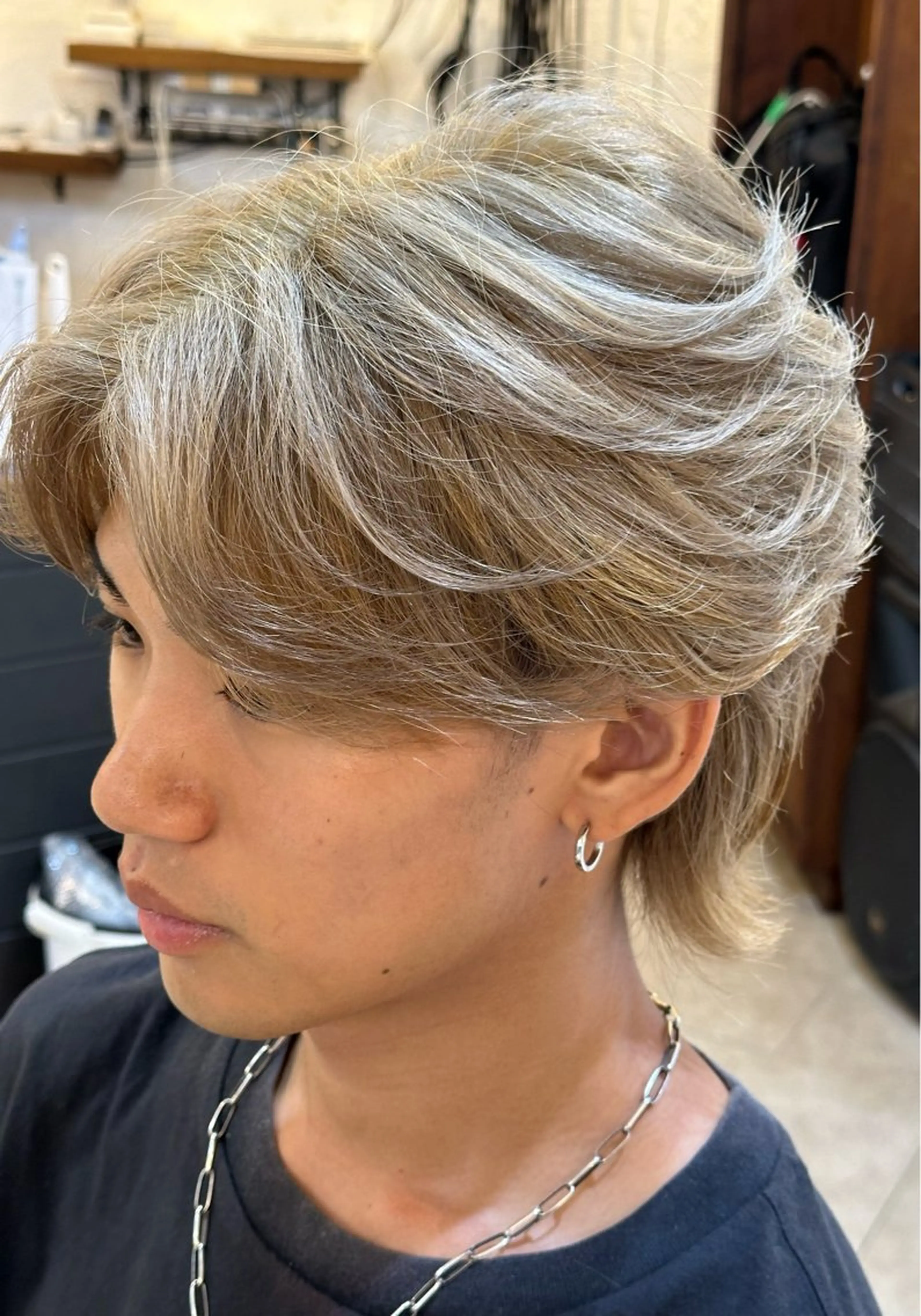 カラー メンズ スパイキー/ ピンパーマ/緑川雄也のヘアスタイル