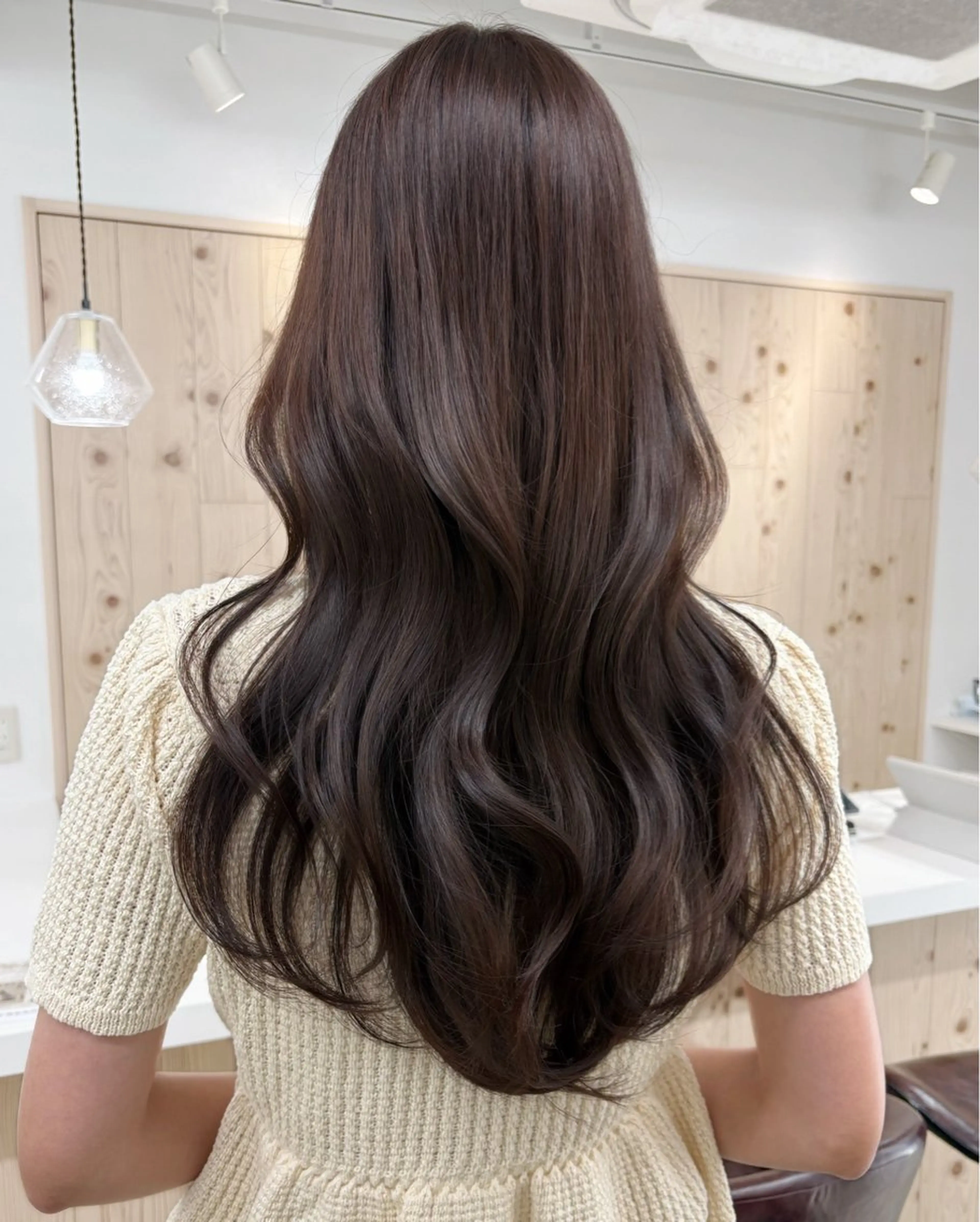 セミロング カラー カット ヘアカラー トリートメント ヘアセット 新宿/韓国ヘア/ 髪質改善ストレートのヘアスタイル