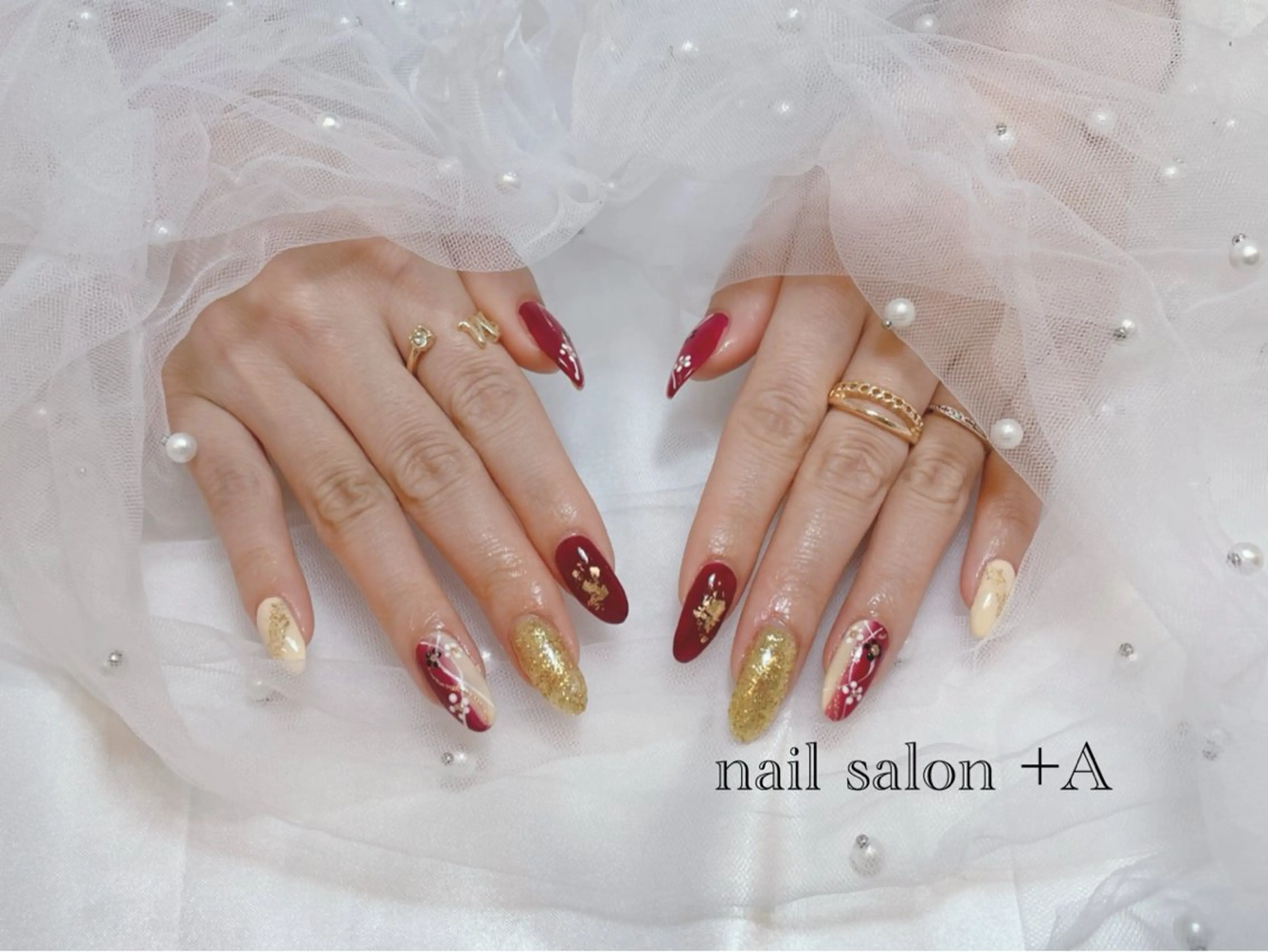 ロング ハンドネイル Nail Salon +Aのネイルデザイン