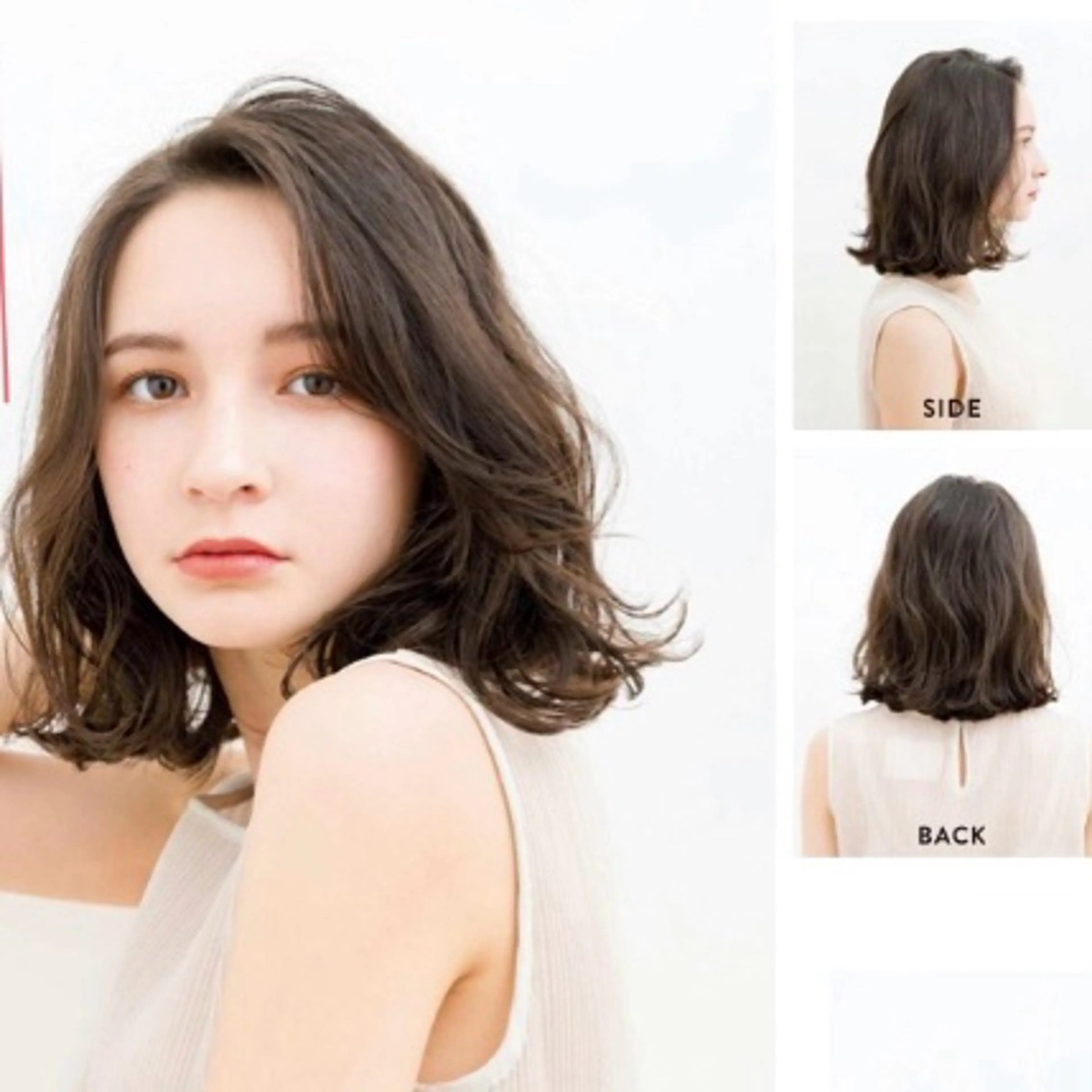 ミディアム カラー カット ヘアカラー トリートメント ボブ／レイヤー／艶 🦕risa  森下のヘアスタイル